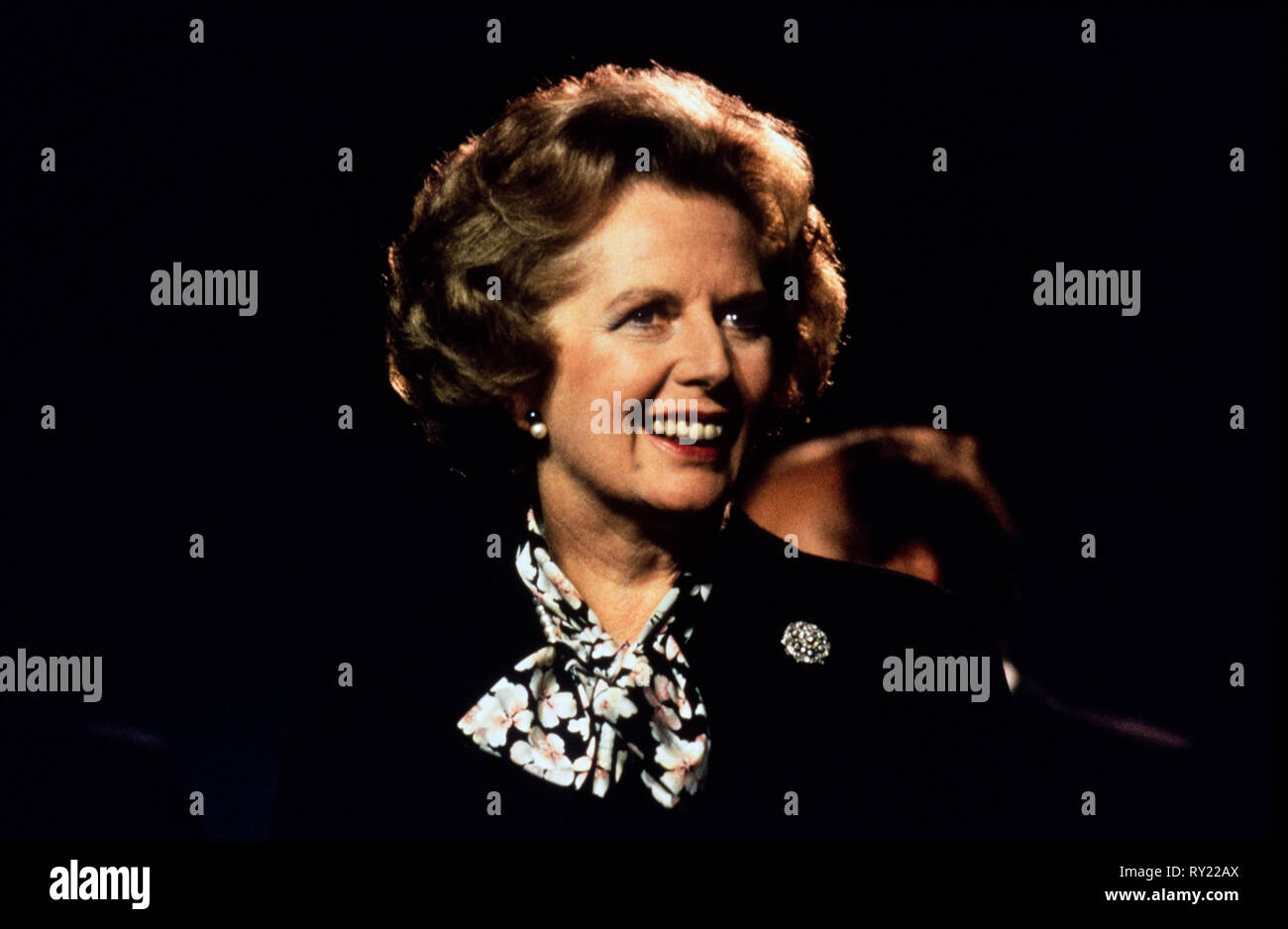 Margaret Thatcher Prime Minister at the 1985 Conservative Party Conference, Blackpool England. 1985 Stock Photo
