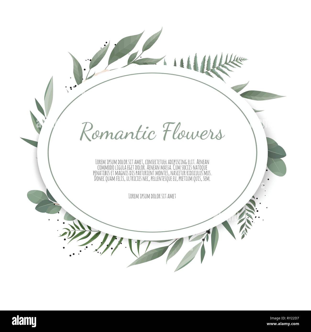 Vector floral design card. Greeting, postcard wedding invite template