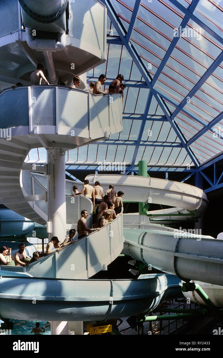 Indoor fun pool at Butlins Funcoast World. Skegness. Lincolnshire