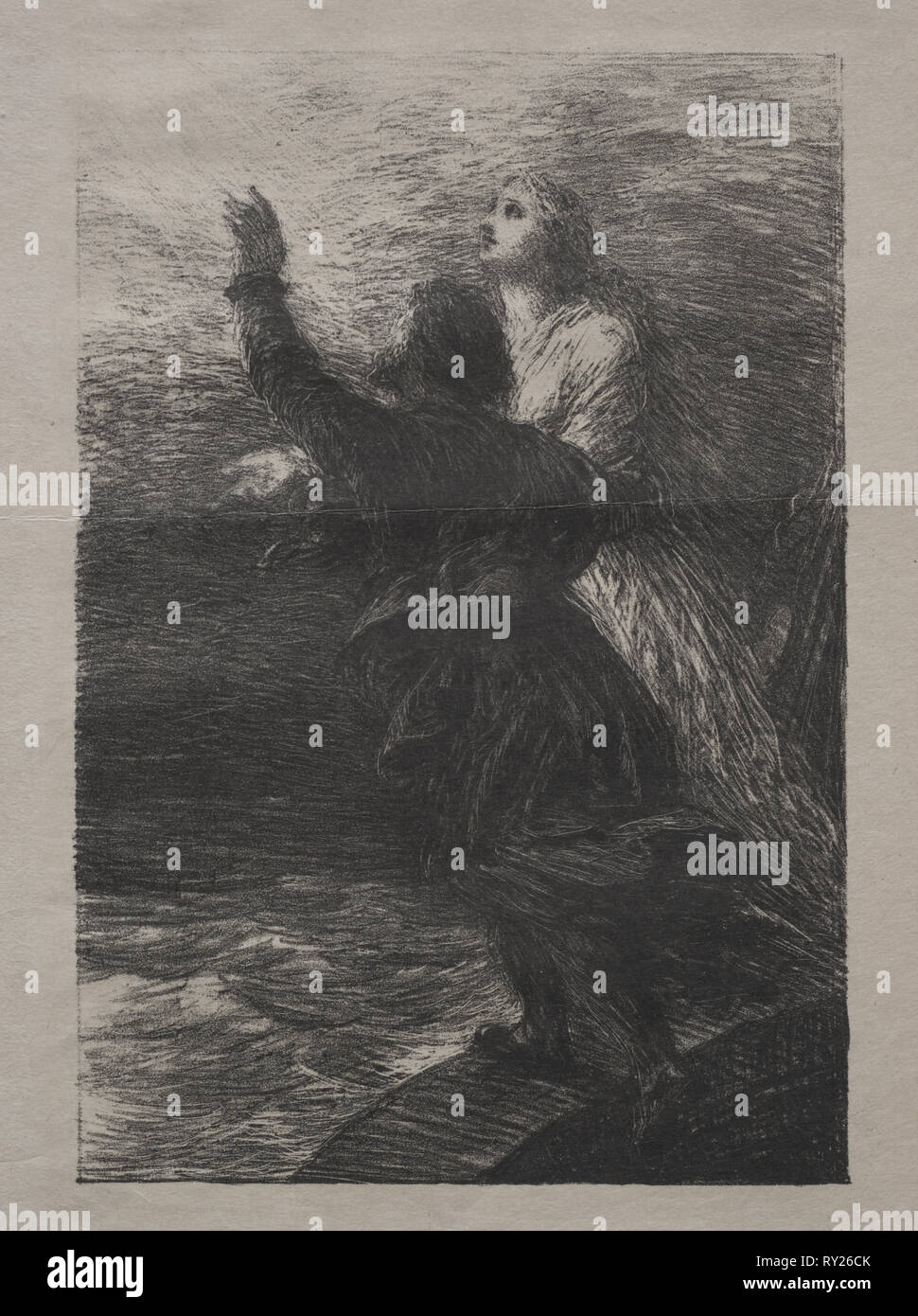 The Flying Dutchman. Henri Fantin-Latour (French, 1836-1904). Lithograph Stock Photo
