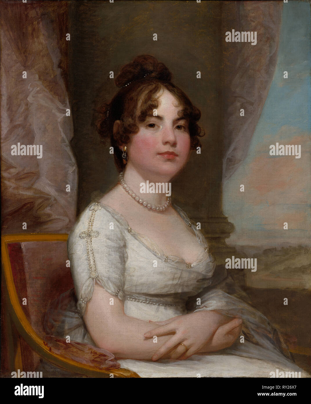 Elizabeth Beltzhoover Mason, c. 1803-1805. Gilbert Stuart (American, 1755-1828). Oil on canvas; framed: 90 x 78 x 8 cm (35 7/16 x 30 11/16 x 3 1/8 in.); unframed: 73.8 x 61 cm (29 1/16 x 24 in Stock Photo