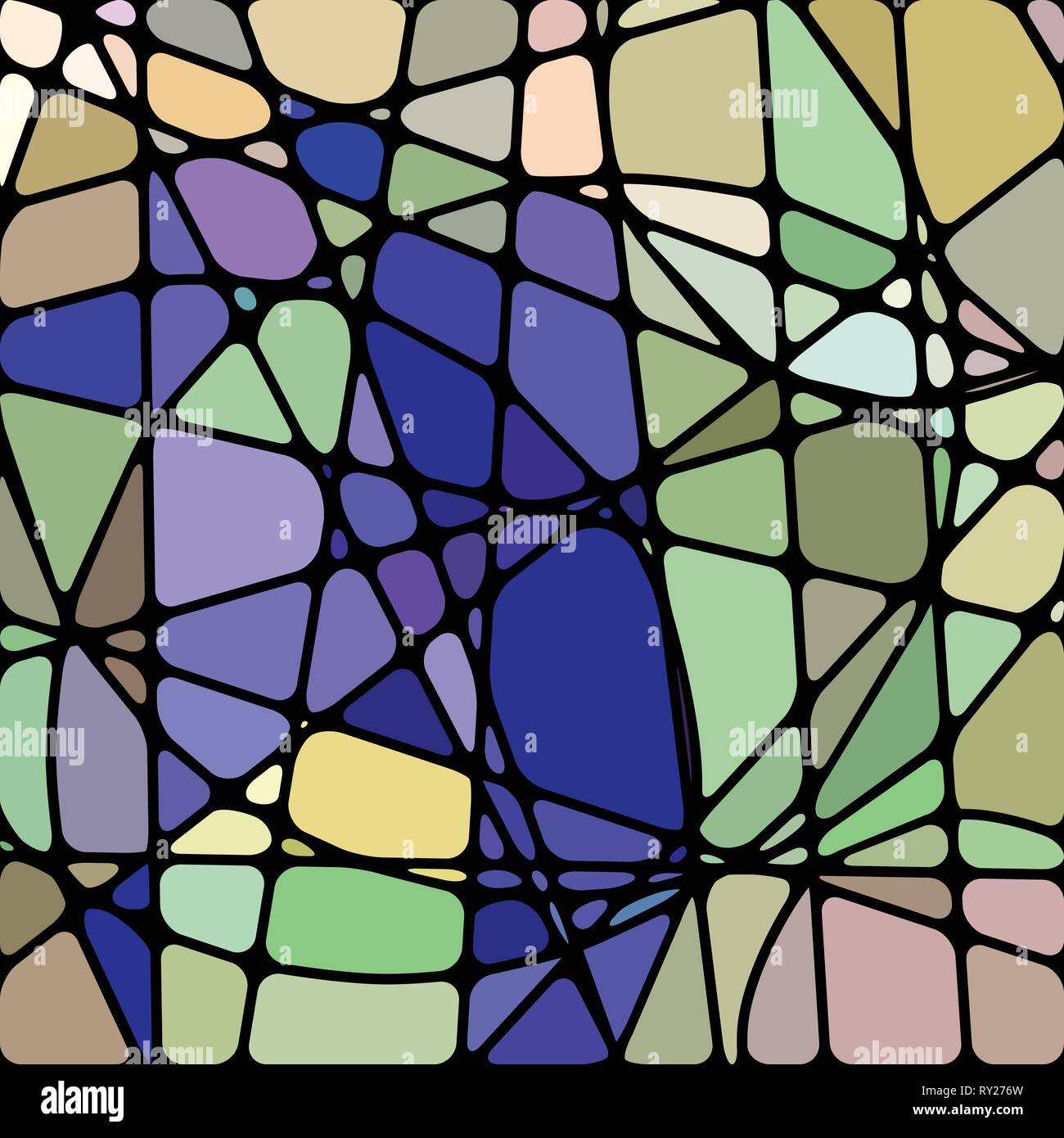 abstract vector stained-glass mosaic background - blue and green Stock ...