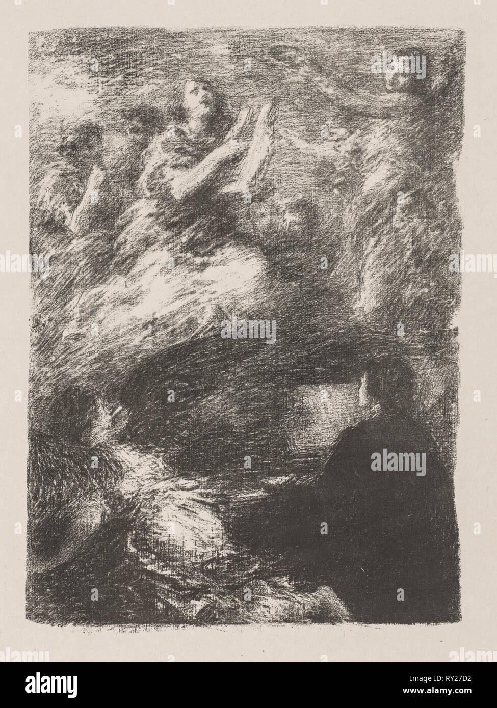 Last Theme of Robert Schumann, 1895. Henri Fantin-Latour (French, 1836-1904). Lithograph Stock Photo