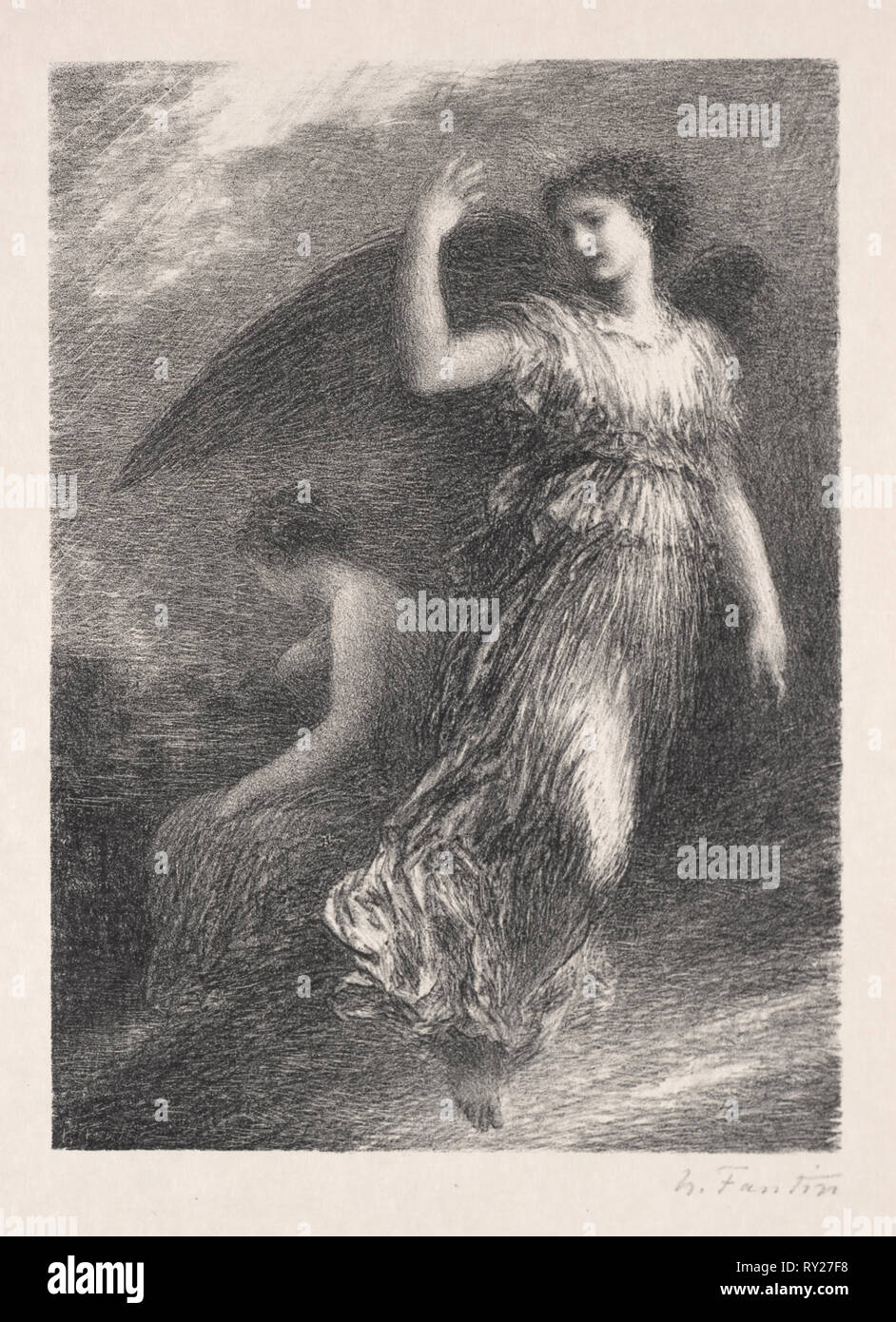 Le Paradis et la Peri - Debut, 1901. Henri Fantin-Latour (French, 1836-1904). Lithograph Stock Photo