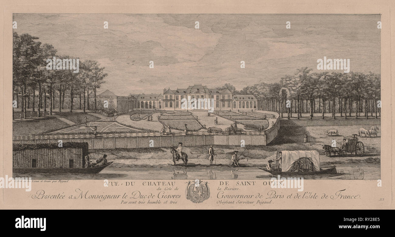 The Chateau of Saint Ouen. Jacques Rigaud (French, 1681-1754 ...