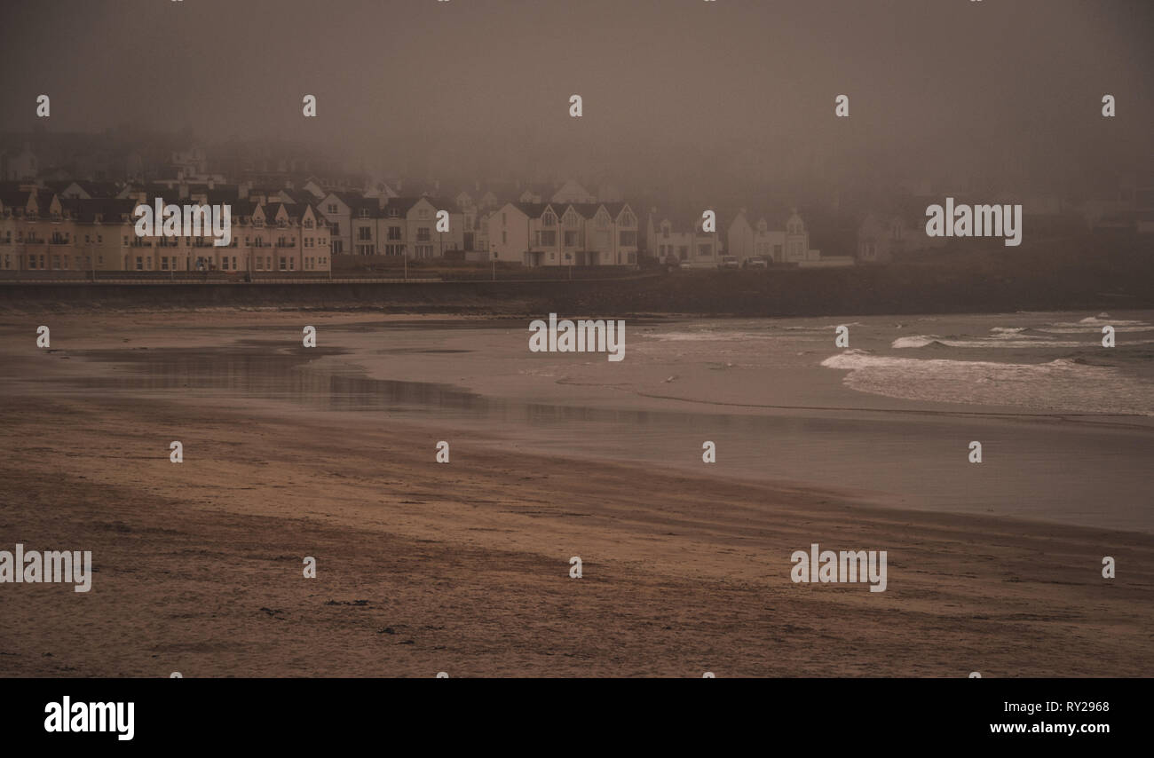 Beach After Rian A beach in Northern Ireland after rain Stock Photo - Alamy