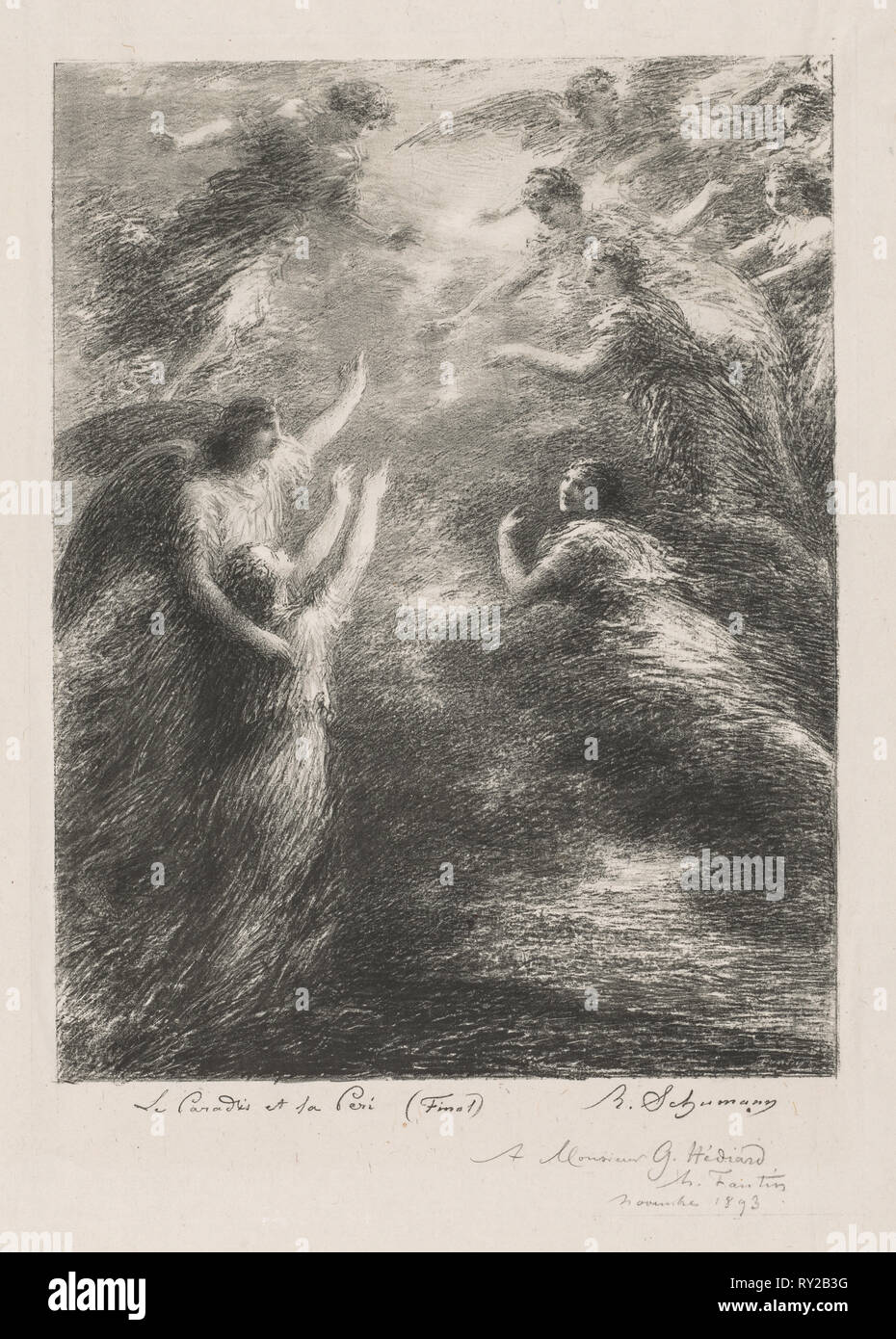 Le Paradis et la Peri, 1893. Henri Fantin-Latour (French, 1836-1904). Lithograph Stock Photo
