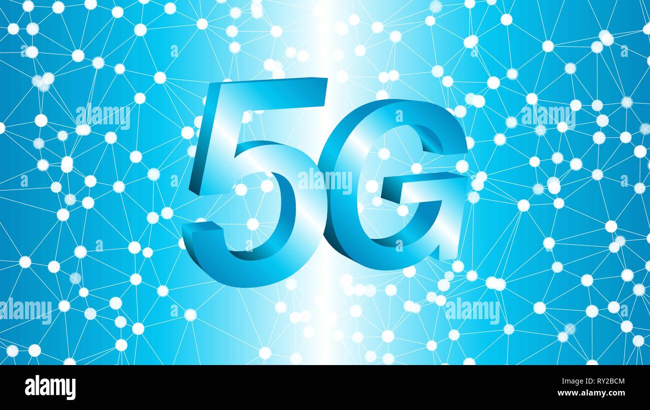 Wireless high speed mobile network 5G technology Stock Vector