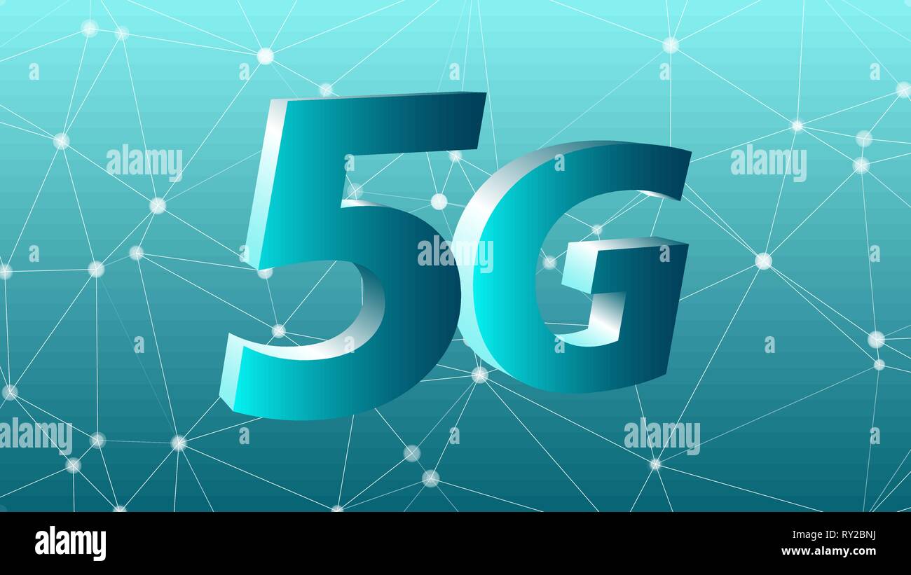 5G technology news vector illustration Stock Vector