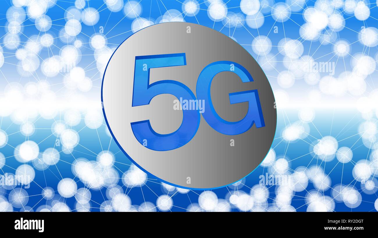 Mobile technology industrial revolution 5g network vector background Stock Vector