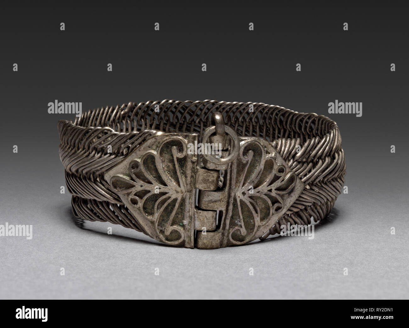Bracelet, 1700s-1800s. Bulgaria, 18th-19th century. Silver; diameter: 6.4  cm (2 1/2 in Stock Photo - Alamy