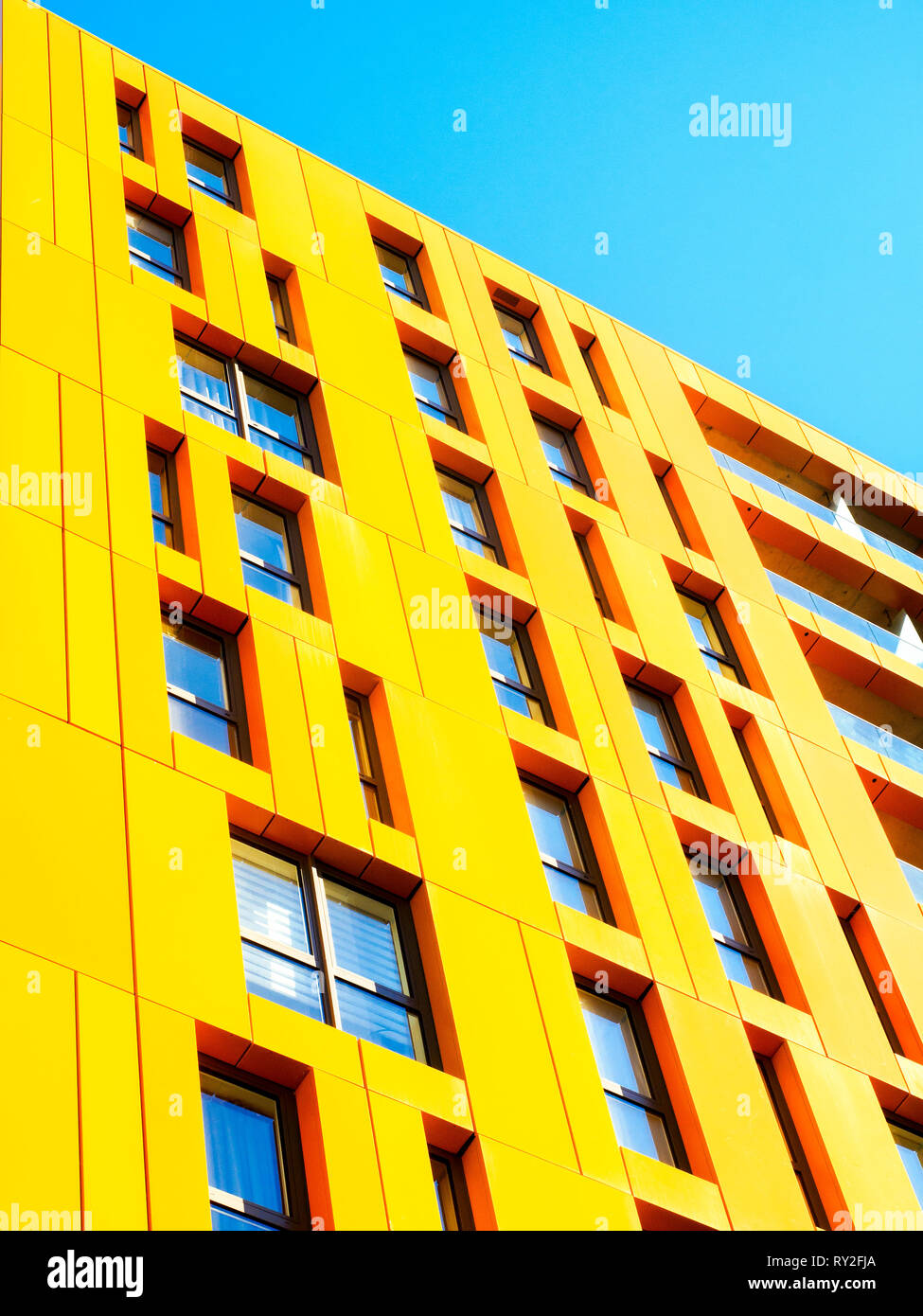 Modern apartment buildings in Enderby Wharf Greenwich South East