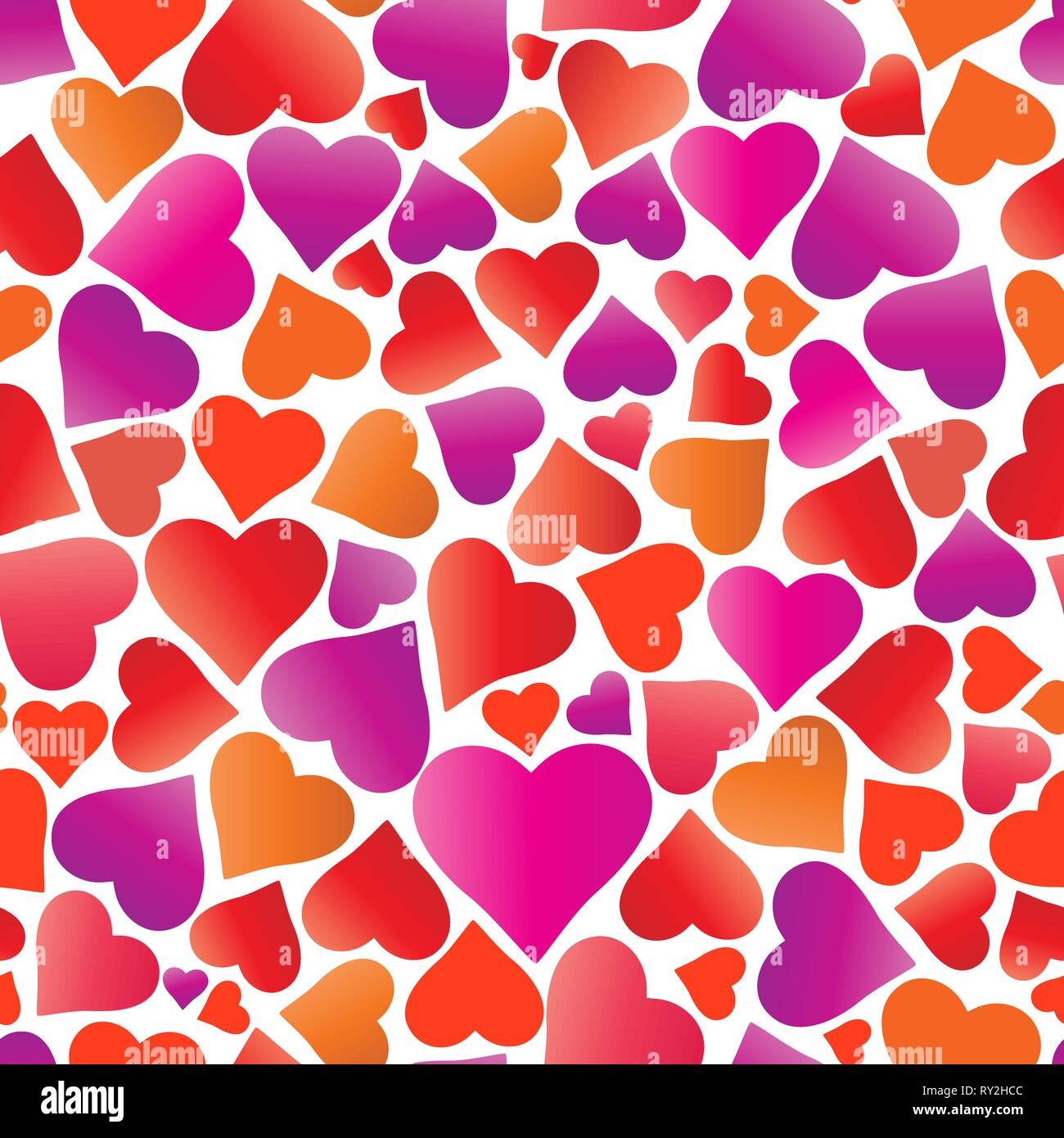 Seamless pattern with hearts. Isolated vector illustration Stock Vector ...
