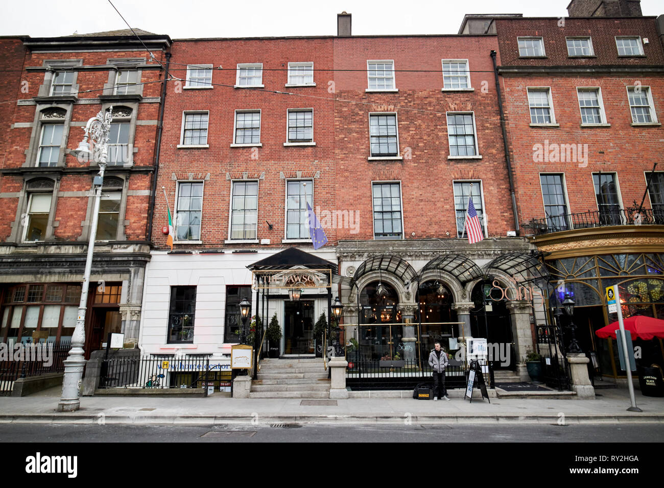 Entrance to the Dawson hotel and sams bar dawson street Dublin Republic