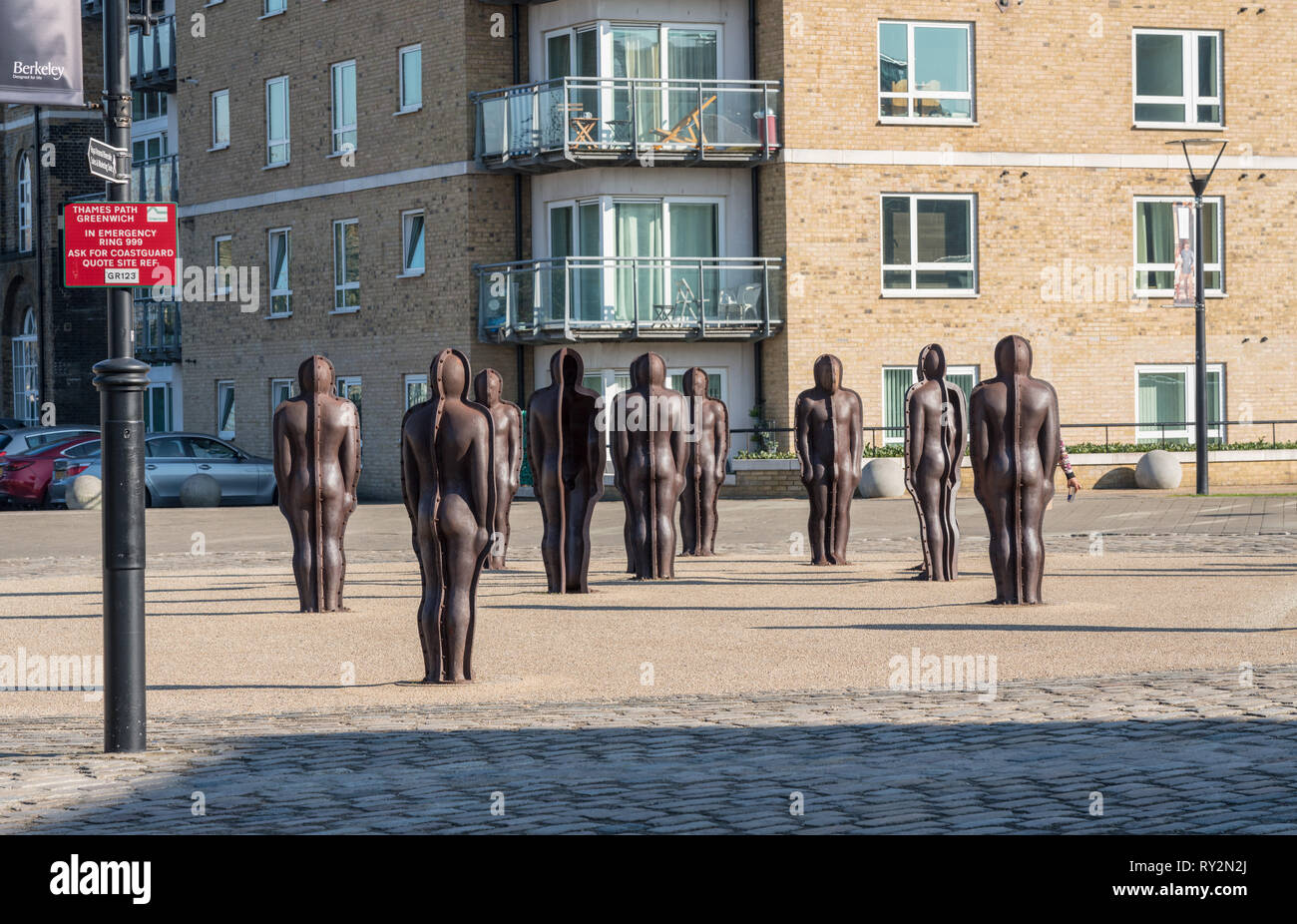 Assemply sculpture by Peter Burke in London Stock Photo