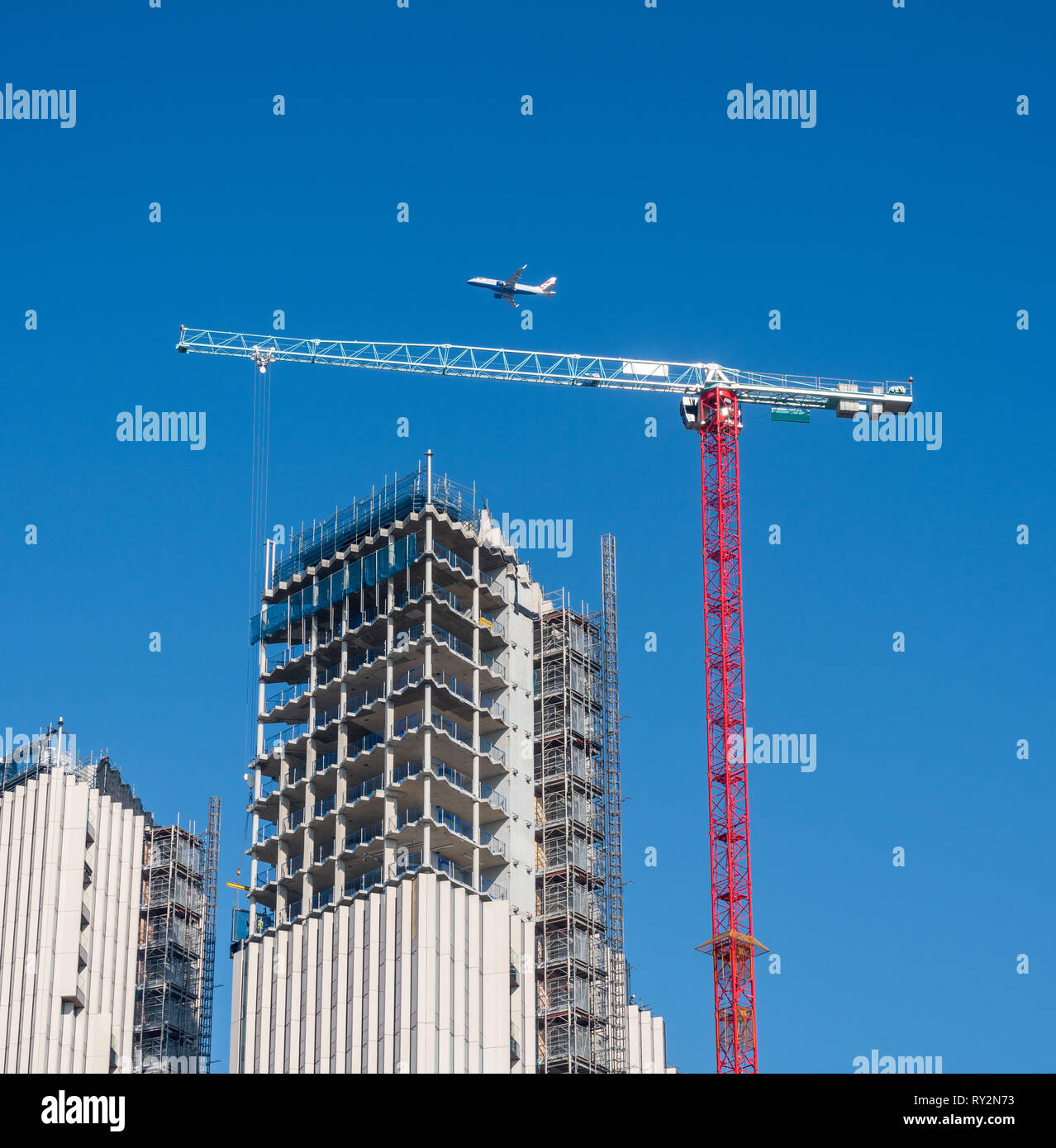 New apartments and flats under construction at Greenwich Millenium
