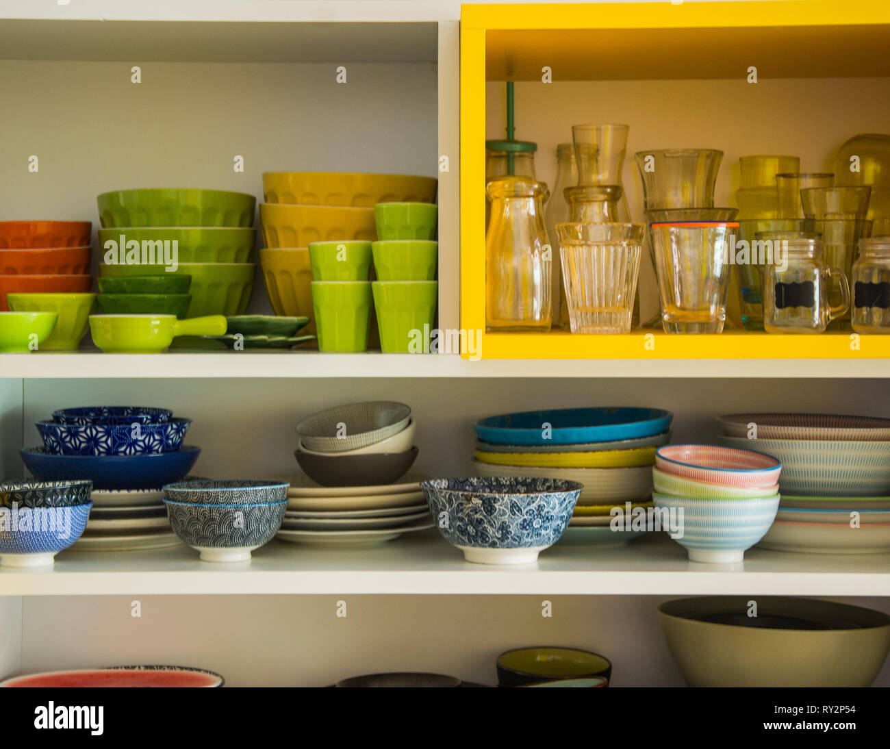 colorful kitchen utensils Stock Photo - Alamy