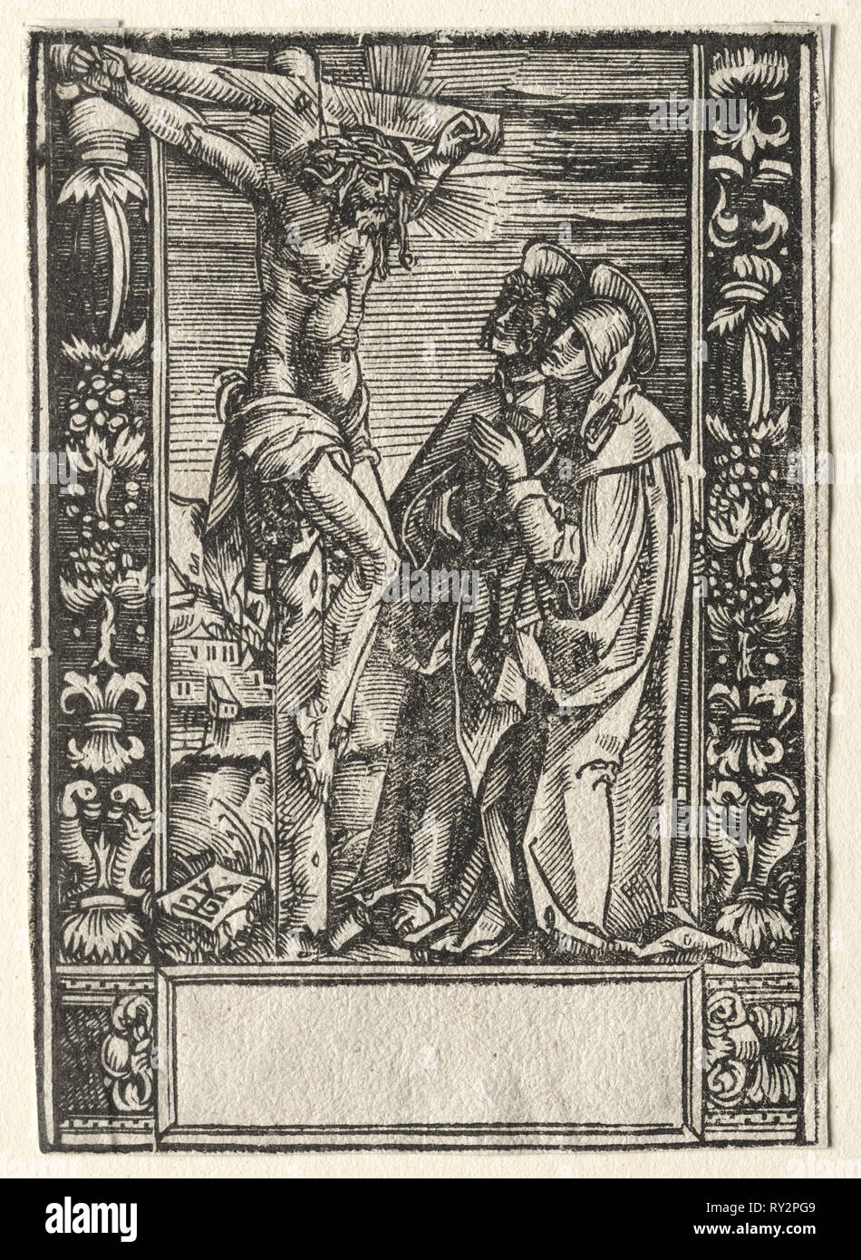 St. Mary and St. John Before the Cross. Hans Springinklee (German, 1540 ...