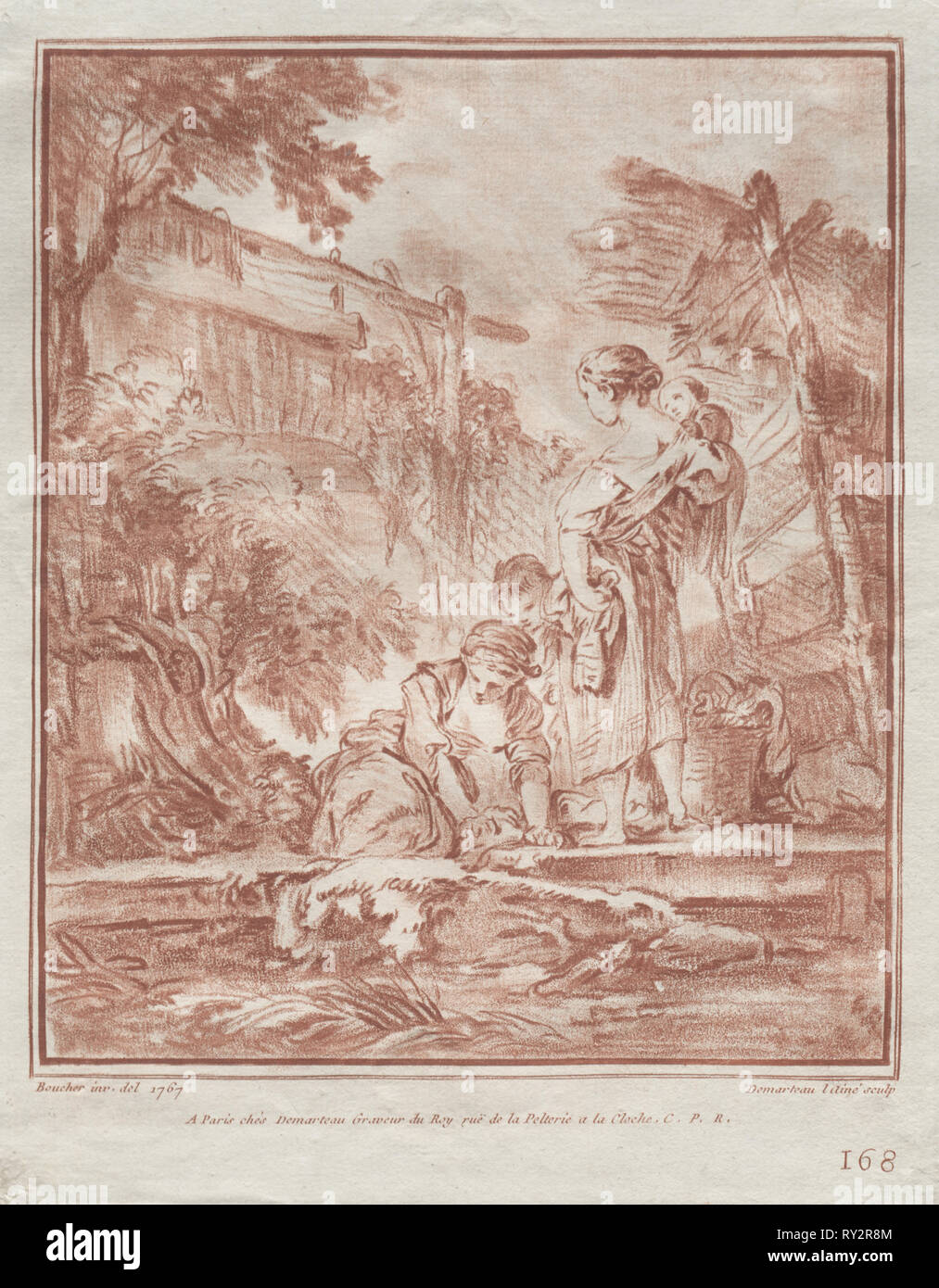 The Washerwoman, 1767. Gilles Demarteau (French, 17221776), after