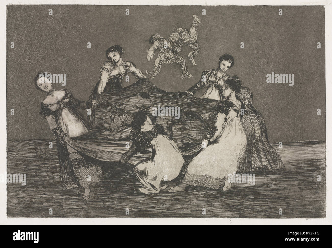 The Proverbs:  Feminine Folly, 1864. Francisco de Goya (Spanish, 1746-1828). Etching and aquatint Stock Photo