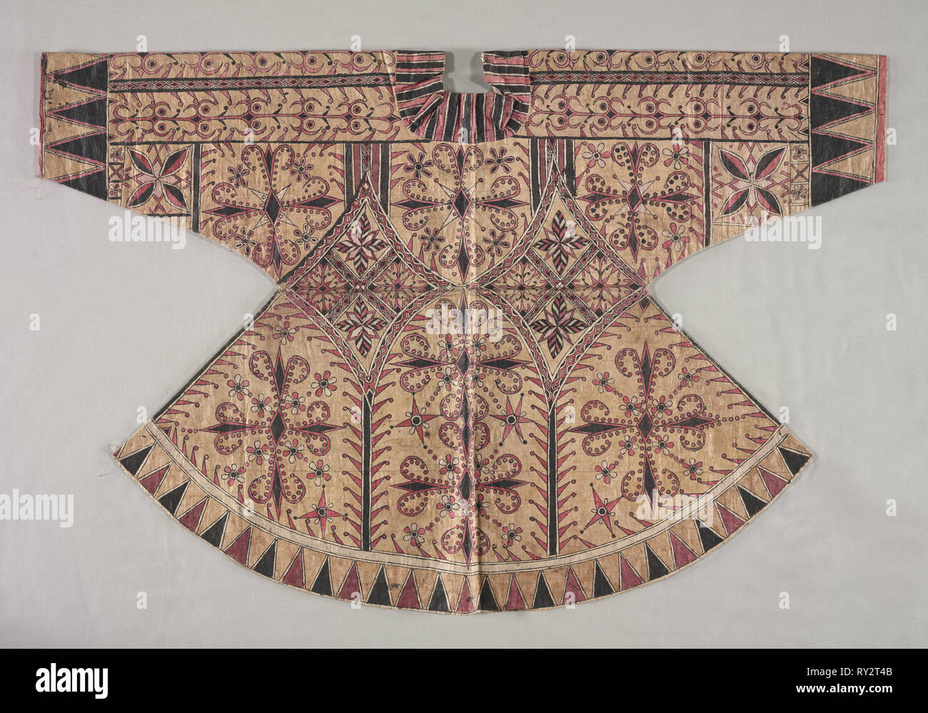 Jacket, 19th century. Indonesia, Sulawesi (Celebes), 19th century. Tapa cloth, printed; overall: 64.8 x 97.2 cm (25 1/2 x 38 1/4 in Stock Photo