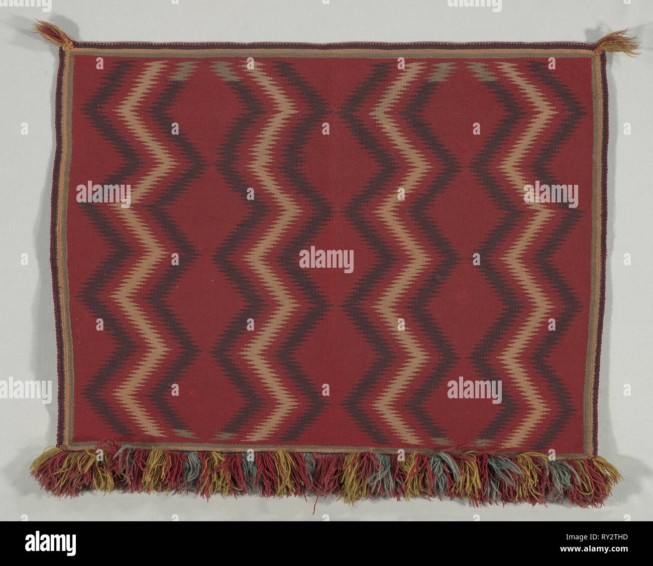 Germantown Eyedazzler Saddle Throw, c.1875. America, Native North American, Southwest, Navajo, Post-Contact, Late Classic Period. Tapestry weave: cotton and wool (handspun and bayeta); overall: 68.6 x 86.4 cm (27 x 34 in Stock Photo