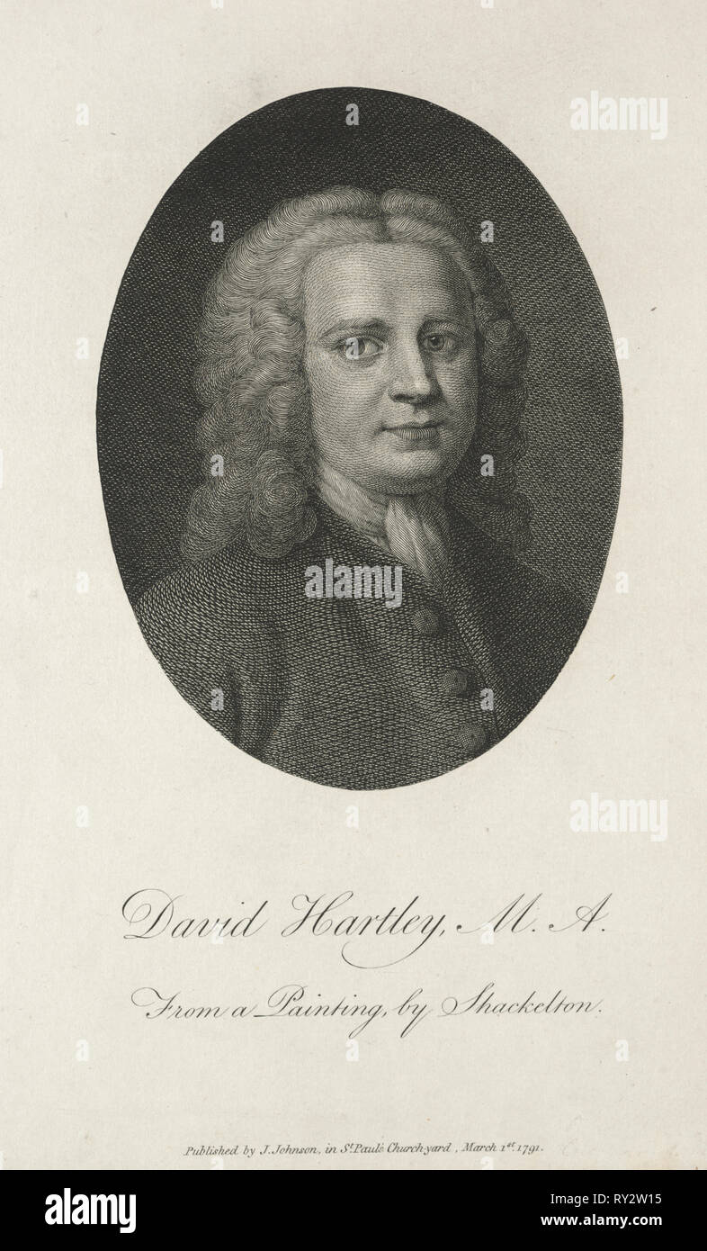 David Hartley, 1791. William Blake (British, 1757-1827). Engraving Stock Photo