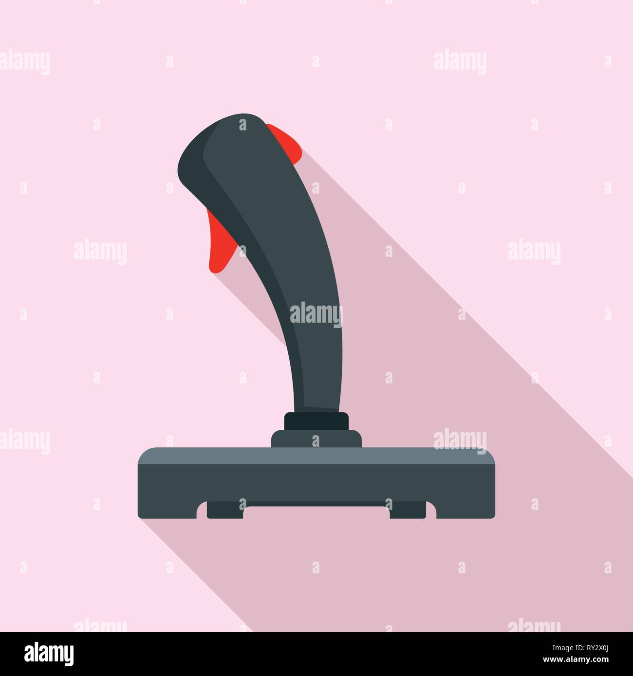 Airplane control gamepad icon. Flat illustration of airplane control ...