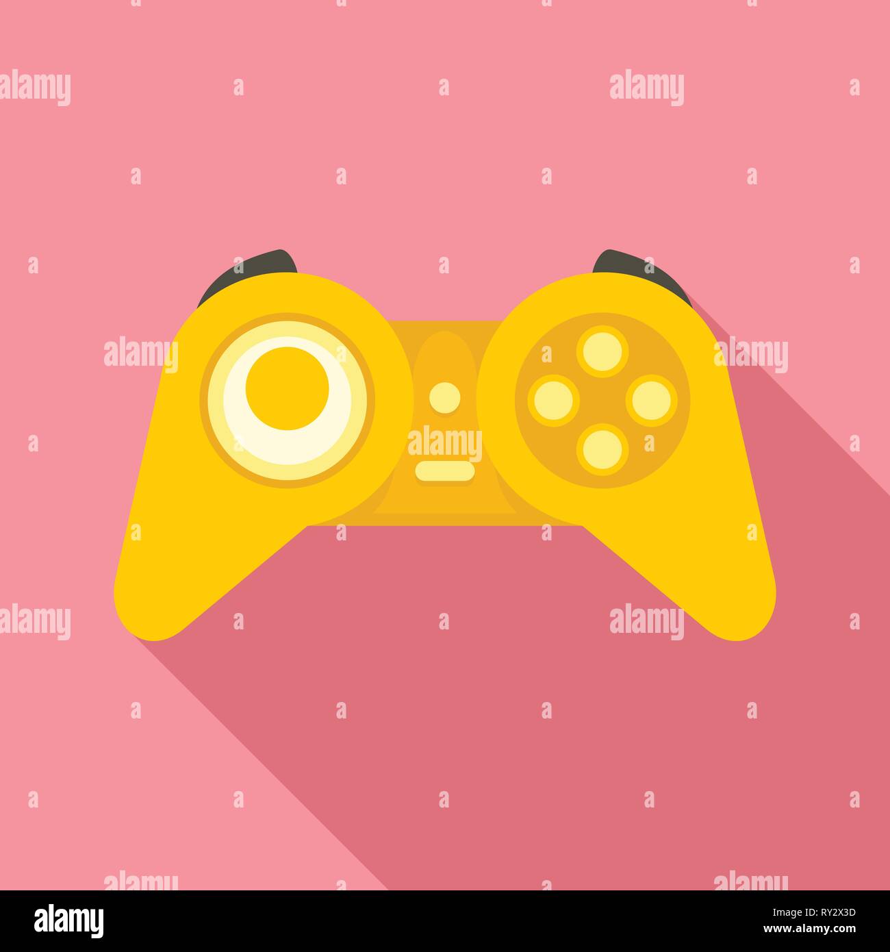 Gaming controller icon. Flat illustration of gaming controller vector icon for web design Stock Vector