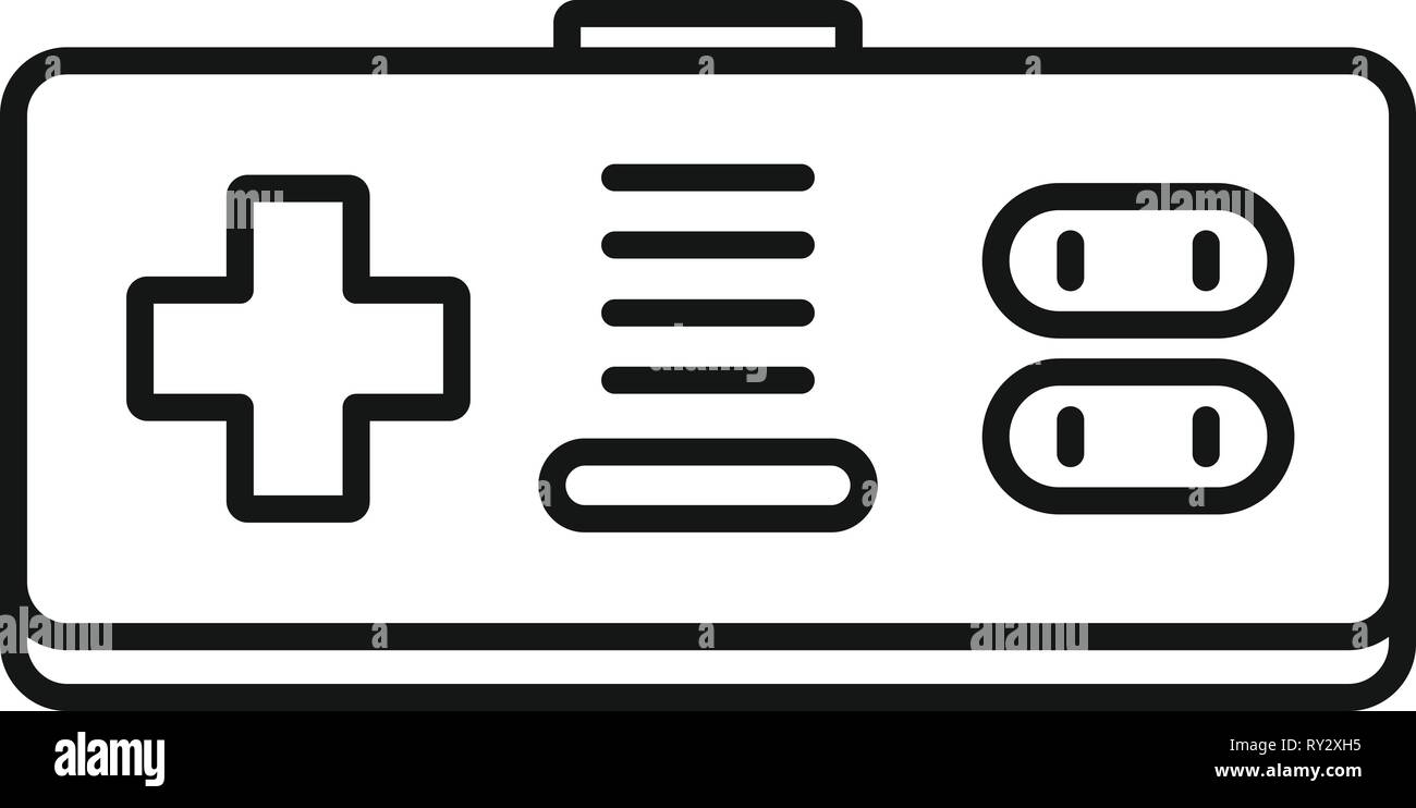 Game joystick icon. Outline game joystick vector icon for web design ...