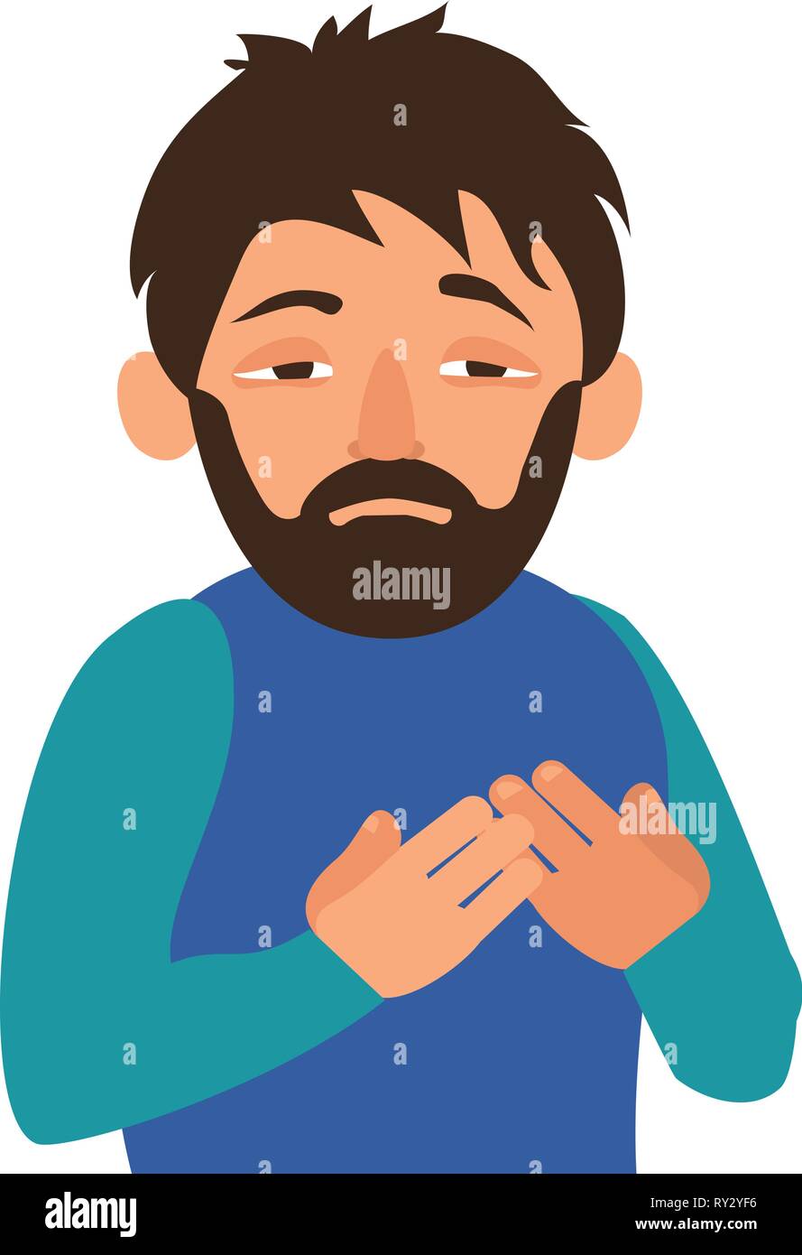 Man Chest Pain Icon Cartoon Of Man Chest Pain Vector Icon For Web Design Isolated On White Background Stock Vector Image Art Alamy