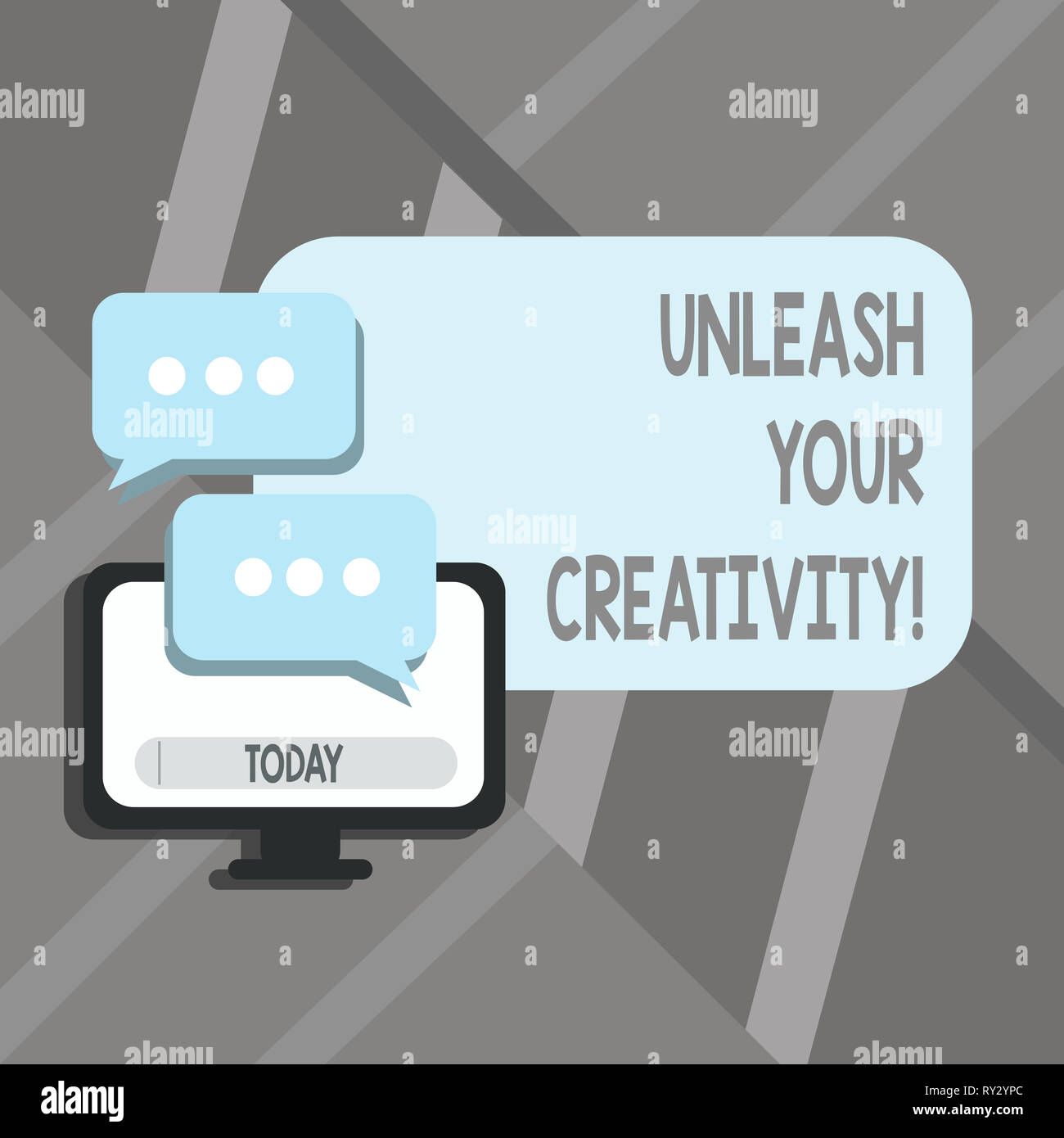 Word writing text Unleash Your Creativity. Business photo showcasing Develop Personal Intelligence Wittiness Wisdom Stock Photo