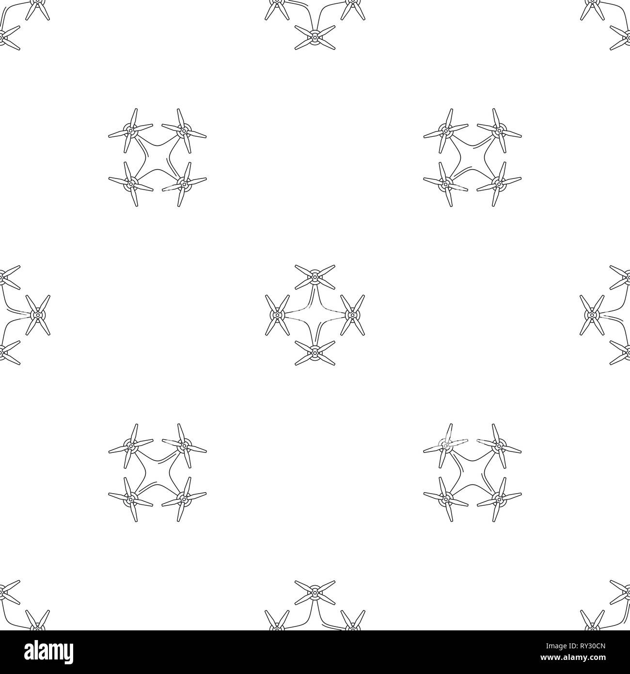 Copter drone pattern seamless vector repeat geometric for any web design Stock Vector