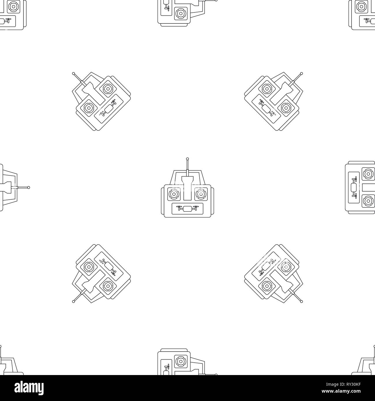 Aerial drone remote control pattern seamless vector repeat geometric for any web design Stock Vector