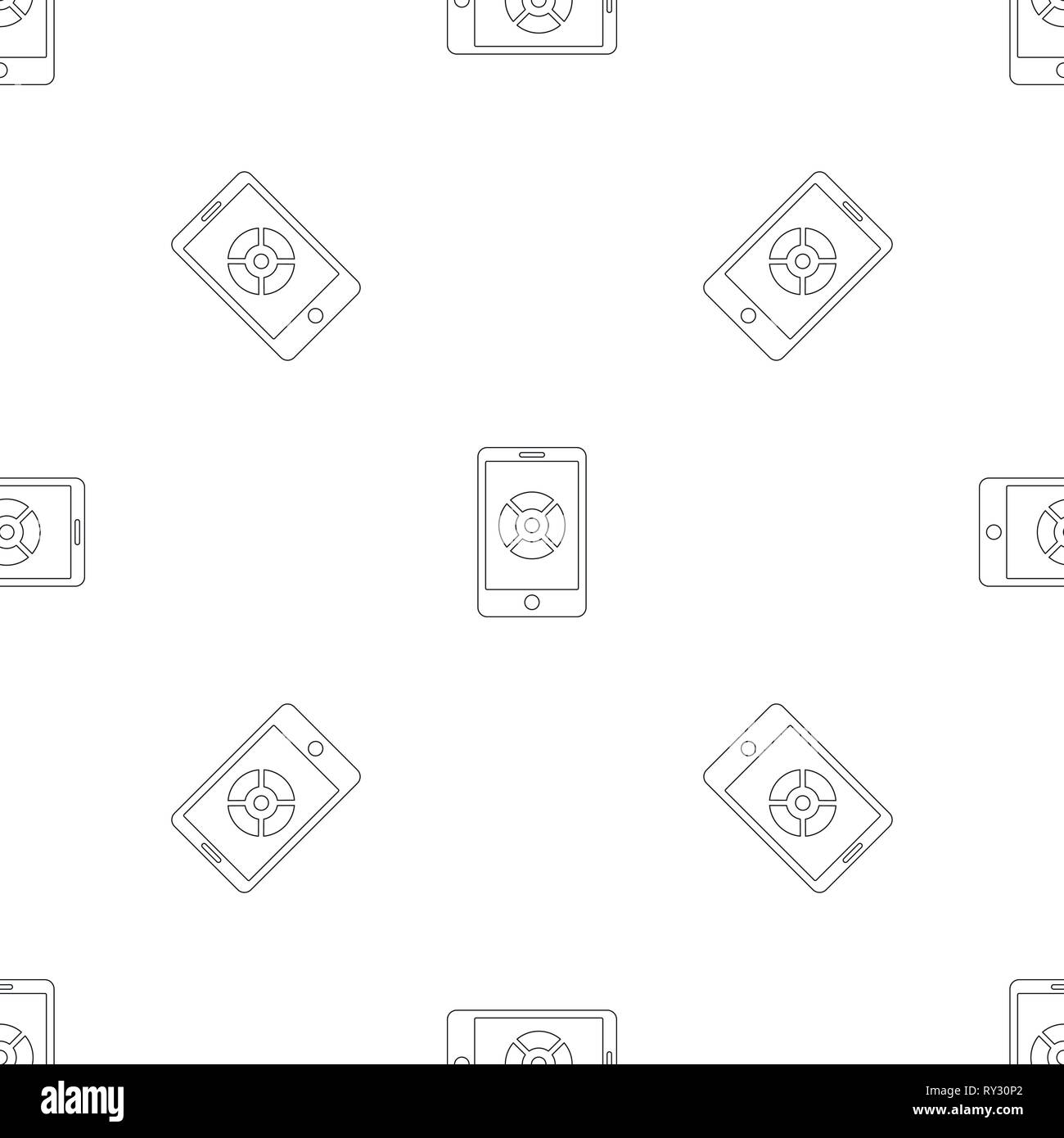 Smartphone drone control pattern seamless vector repeat geometric for any web design Stock Vector