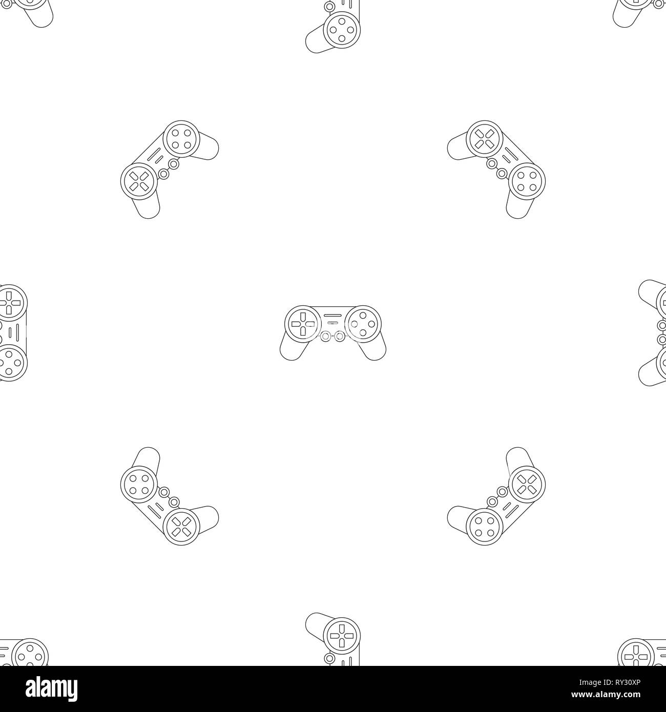 Joystick drone control pattern seamless vector repeat geometric for any web design Stock Vector