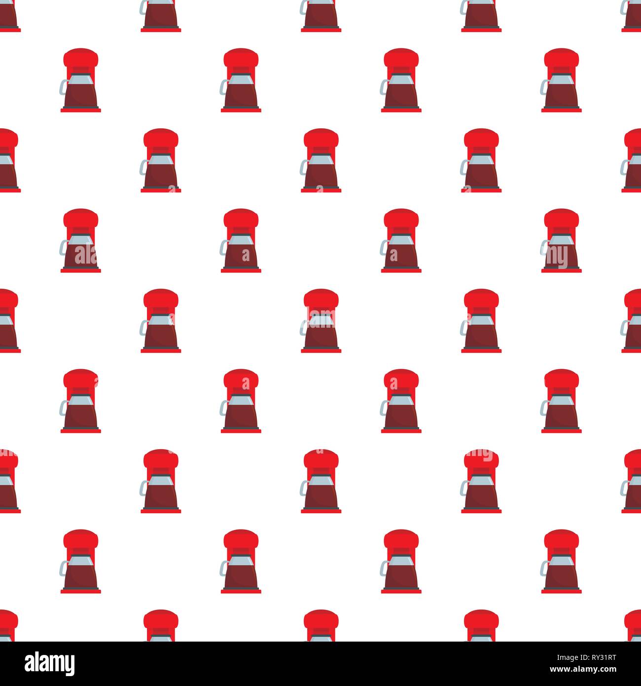 Classic coffee machine pattern seamless vector repeat for any web design Stock Vector