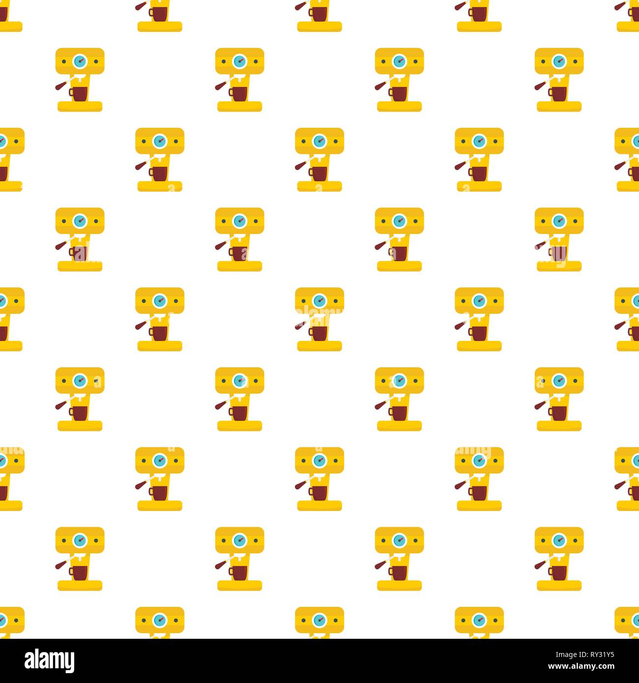 Bar coffee machine pattern seamless vector repeat for any web design Stock Vector