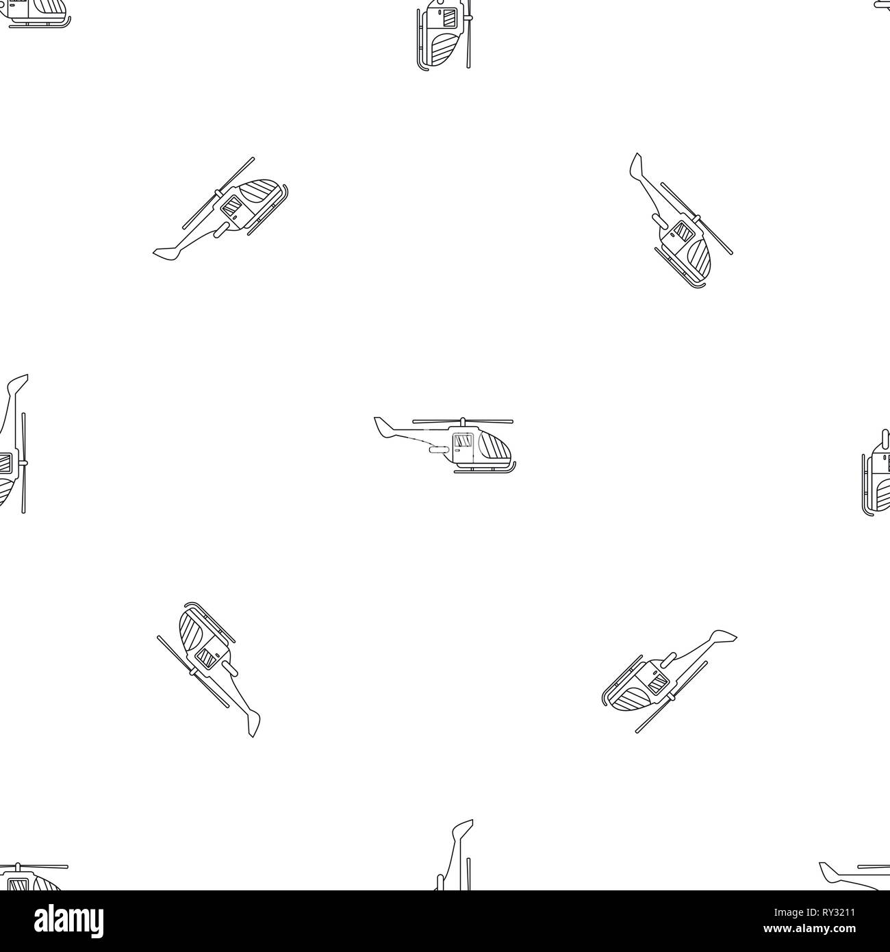 Military helicopter pattern seamless vector repeat geometric for any web design Stock Vector