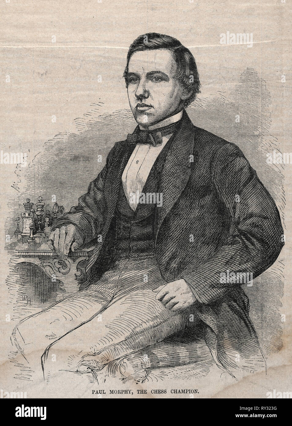 American Chess Prodigy Paul Morphy On Stock Photo 90907364