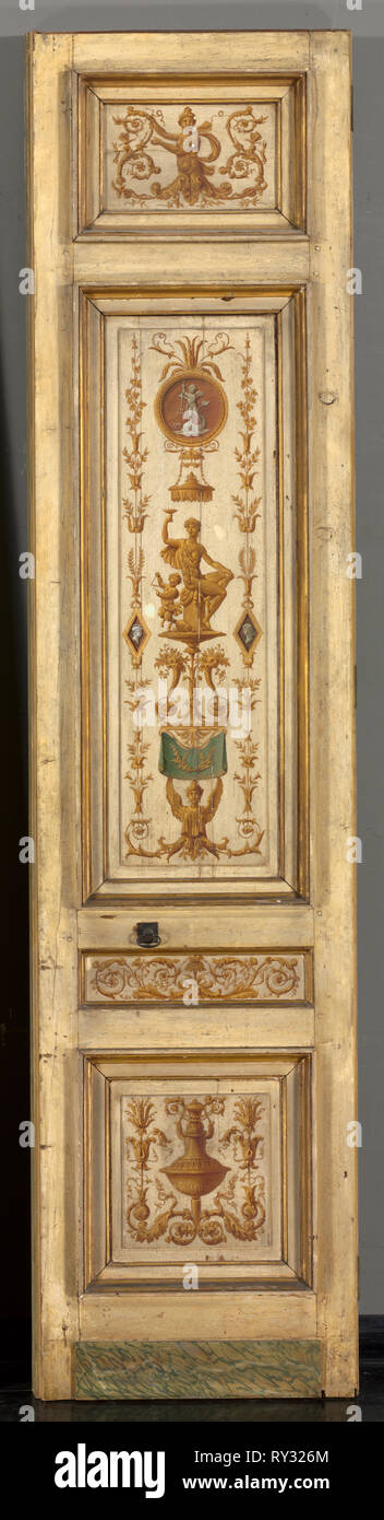 Double-leaf Doors, 1790s. Pierre Rousseau (French, 1751-1829). Oil on wood; unframed: 274 x 63 cm (107 7/8 x 24 13/16 in Stock Photo