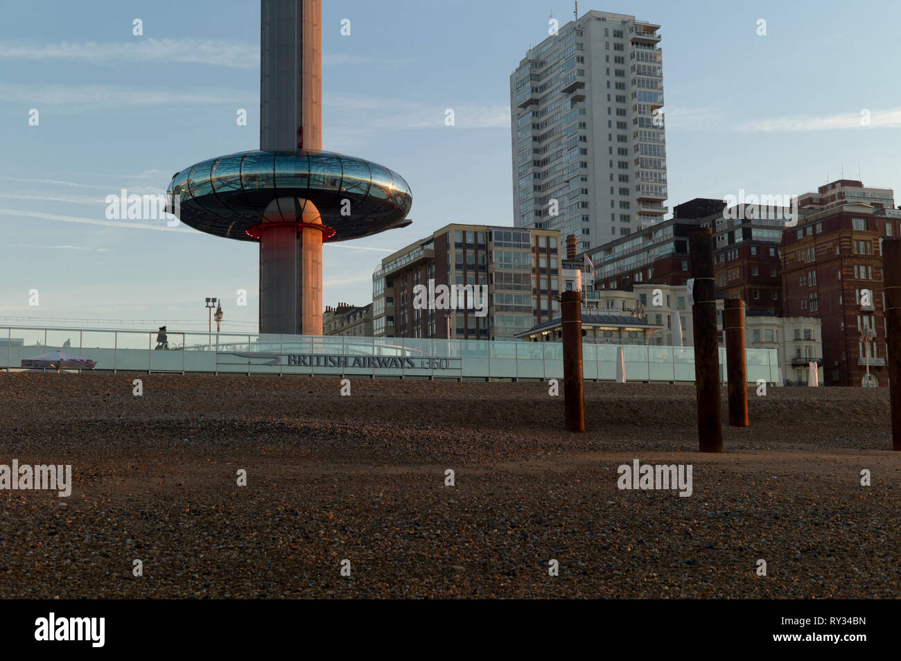 Brighton i360 at launch seen from the beach Stock Photo