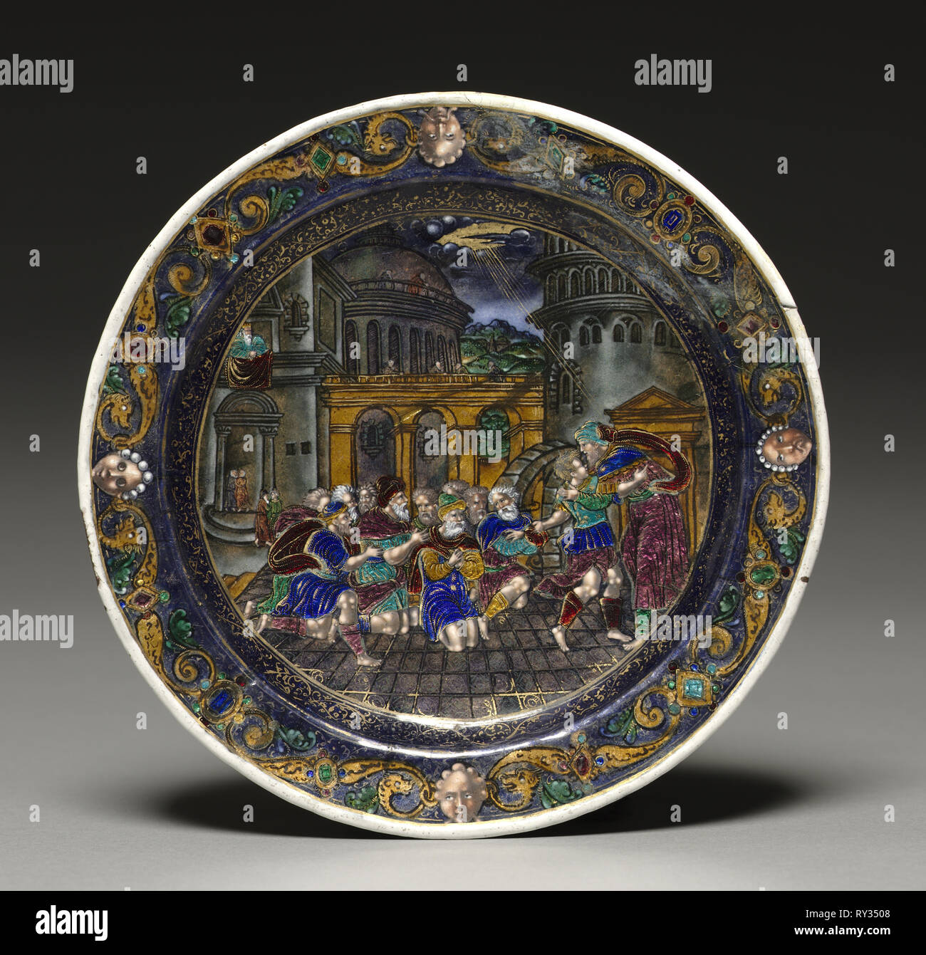 Plate, mid-late-1500s. Jean II de Court (French, bef 1583), or Jean Courtois  (French). Painted enamel on copper; diameter: 19.8 cm (7 13/16 in Stock  Photo - Alamy