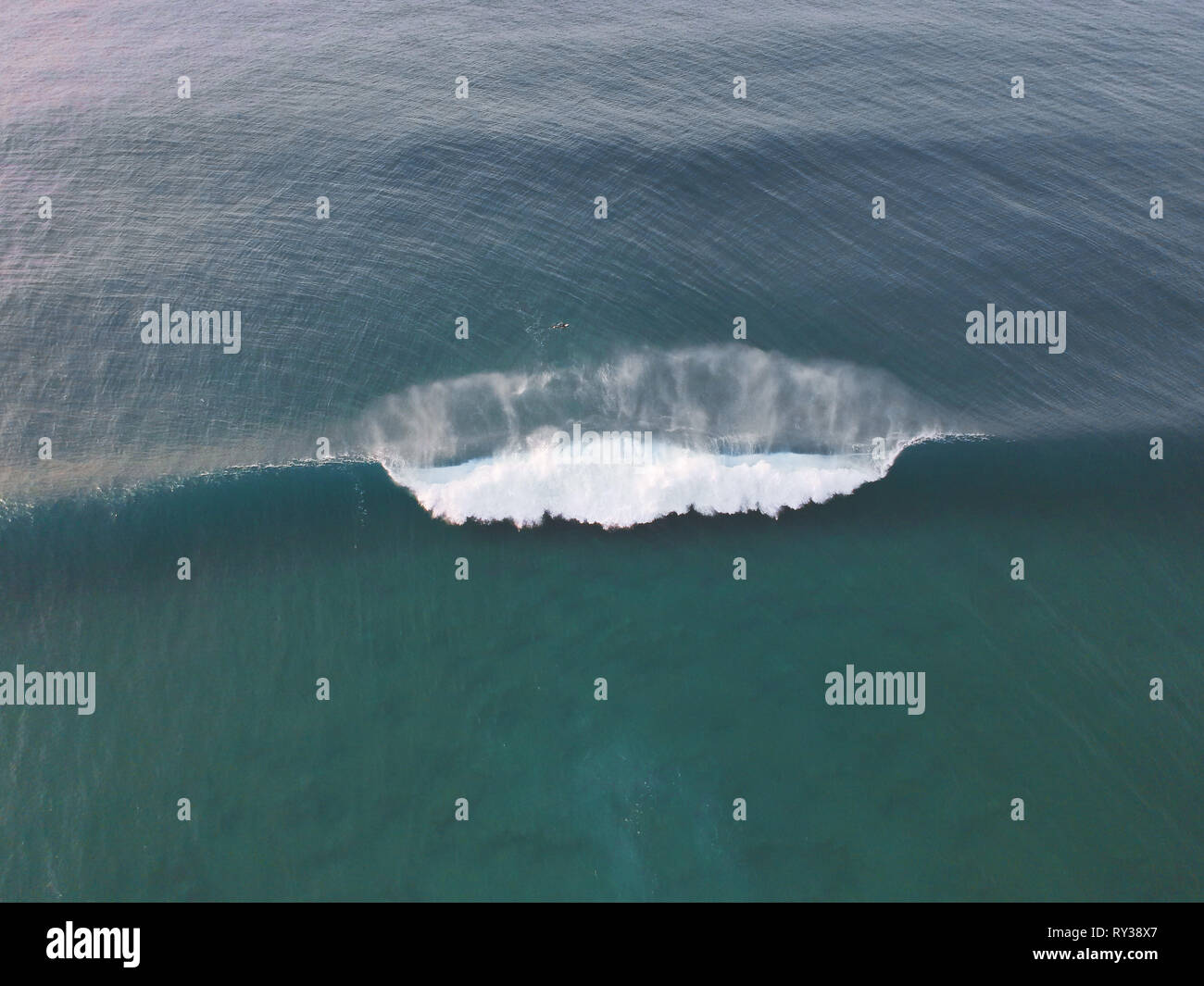 Aerial top view of ocean wave with foam. Drone Photo Stock Photo - Alamy