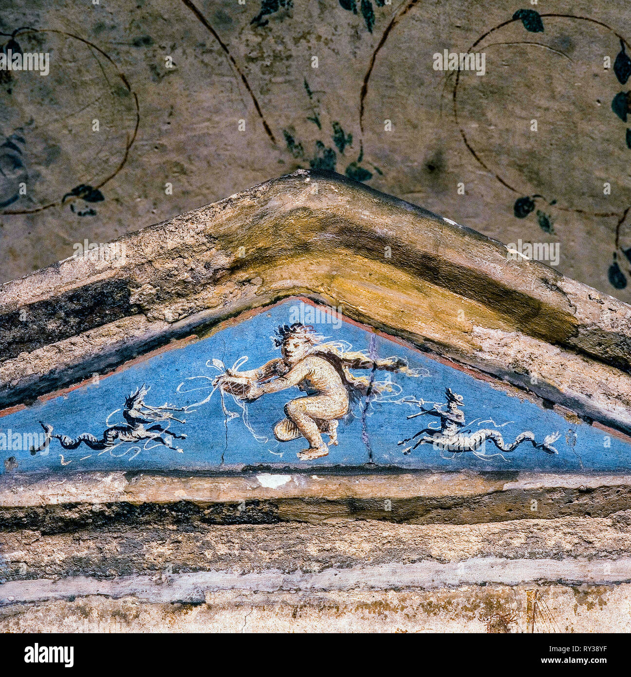Italy, Lazio, Roma, Rome underground - columbarium of Pomponius Hylas, Roman Archaeology - detail Stock Photo
