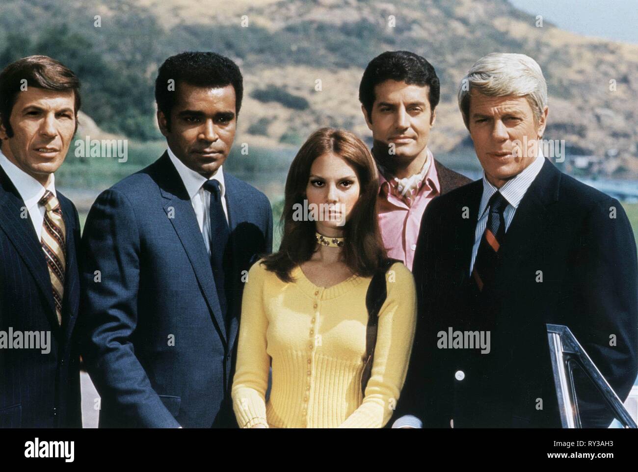NIMOY,MORRIS,LUPIS,GRAVES, MISSION IMPOSSIBLE, 1971 Stock Photo