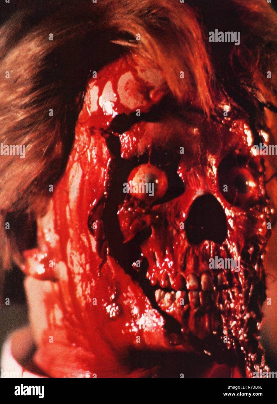 BLOODIED SKELETAL FACE, NIGHT OF THE CREEPS, 1986 Stock Photo