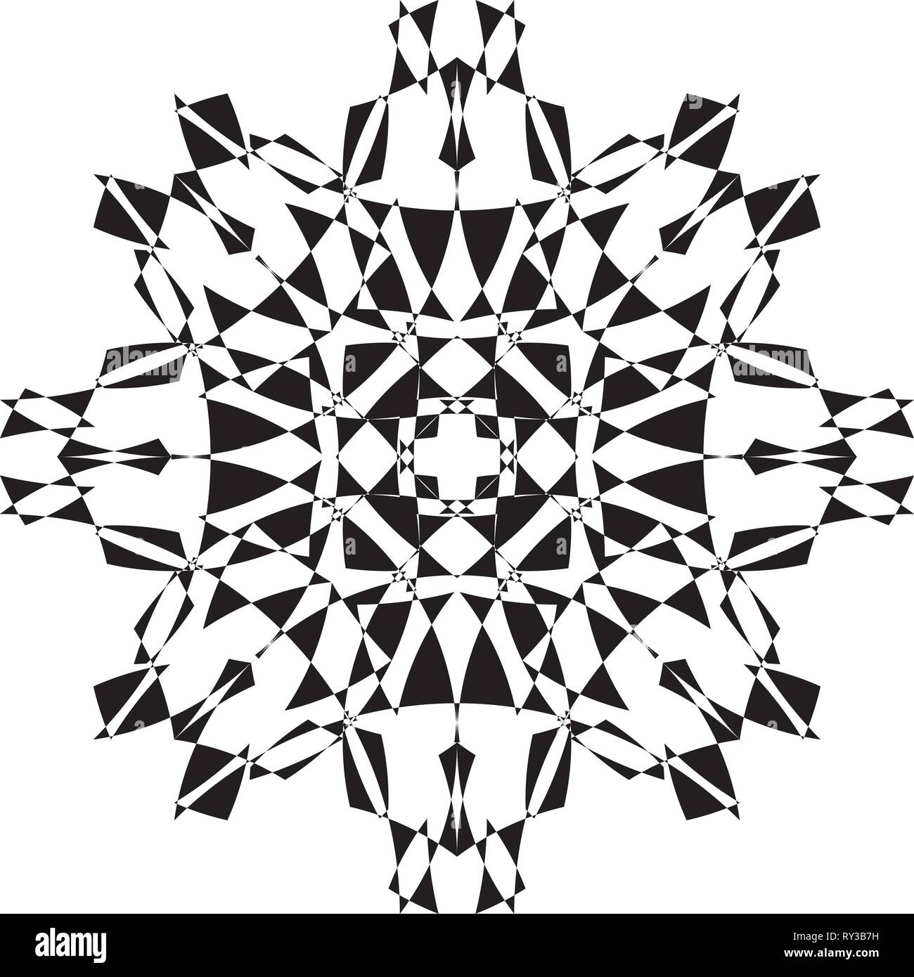 Arabesque pseudo tridimensional shield star on transparent background arabesque graphic design Stock Vector
