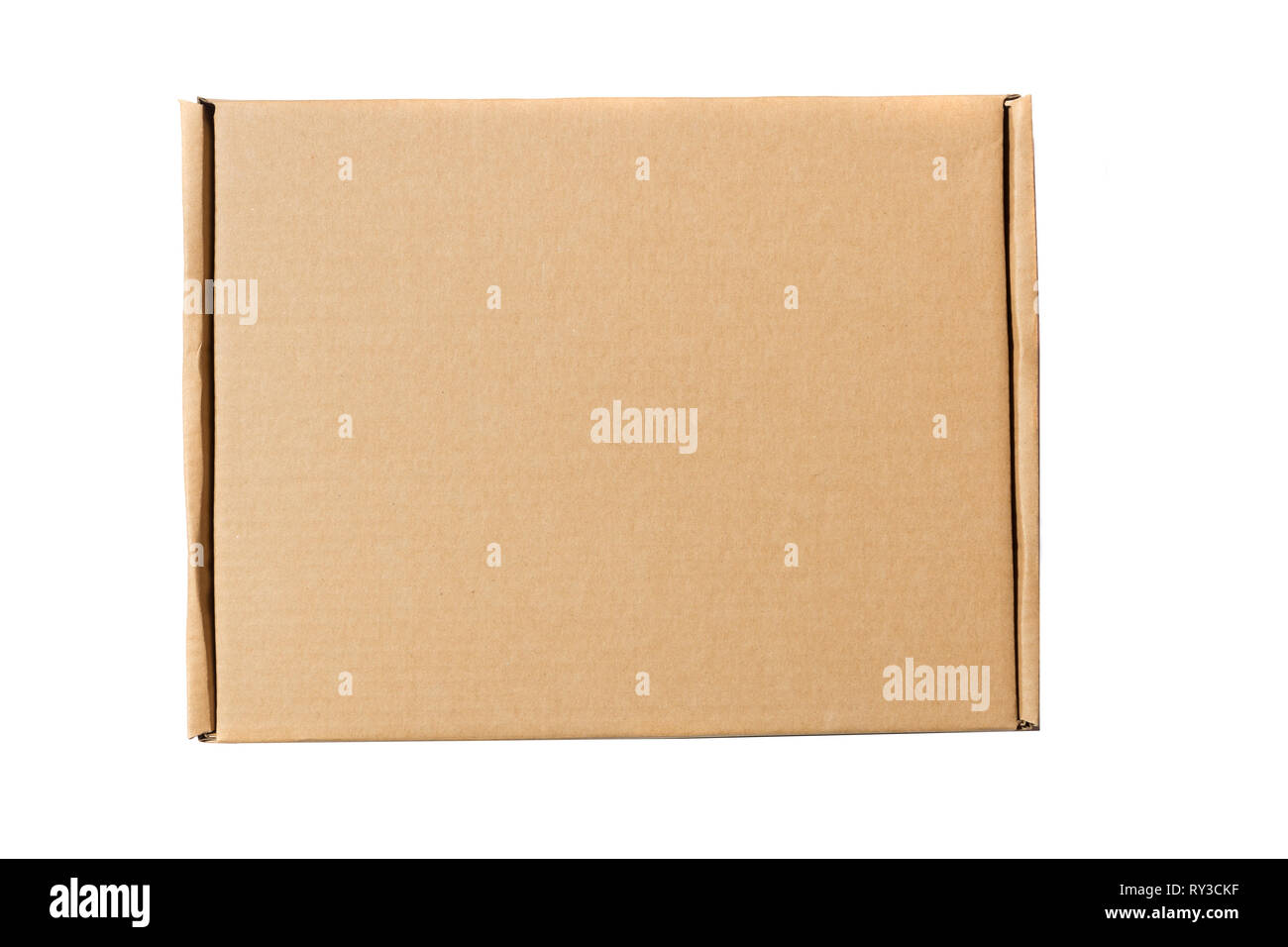 closed cardboard box Stock Photo