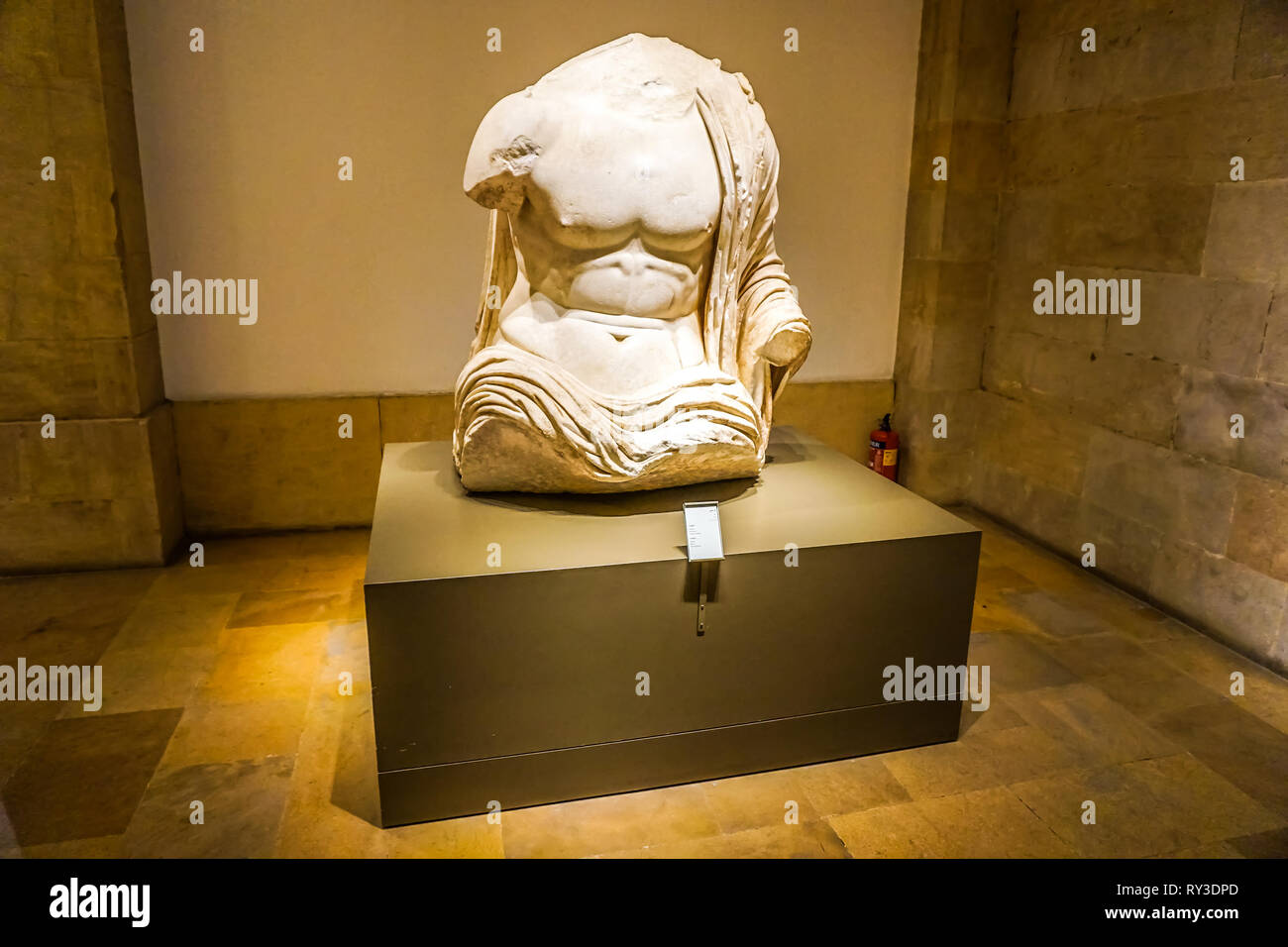 Beirut National Archeological Artifacts Museum Man Sculpture Stock Photo